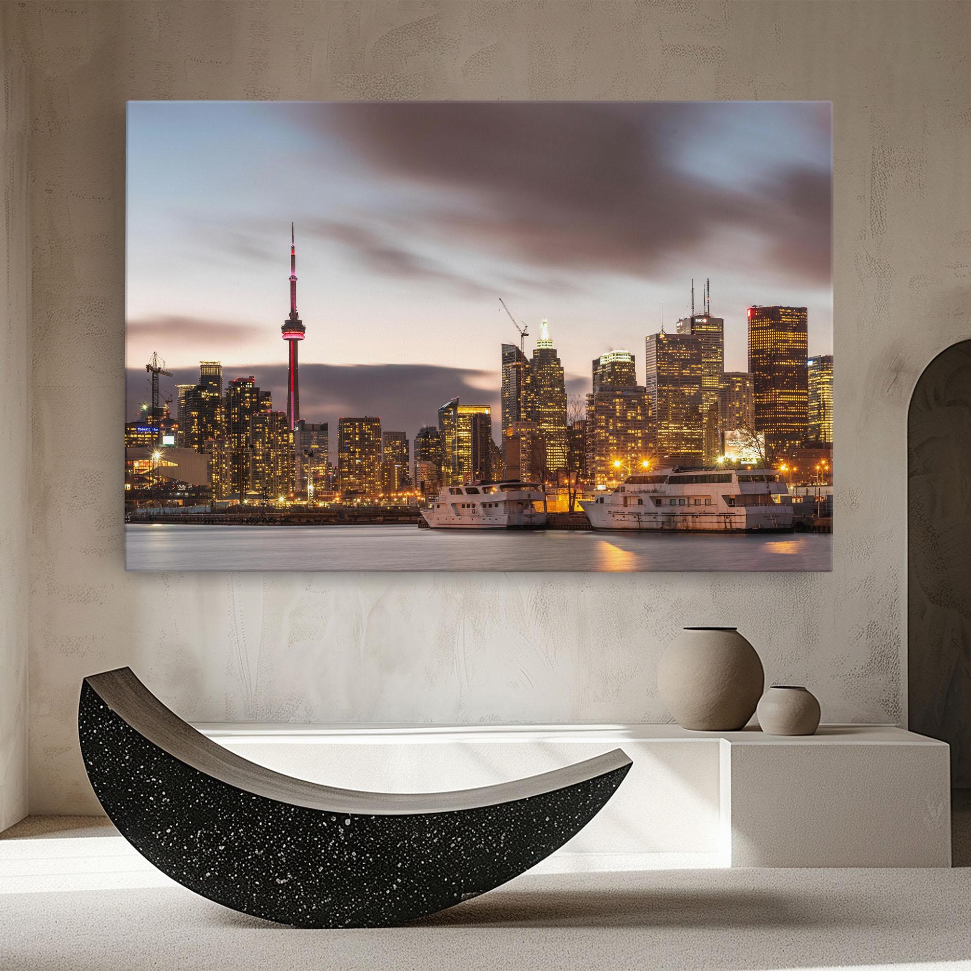 Tablou Canvas Gold Light City mockup 8