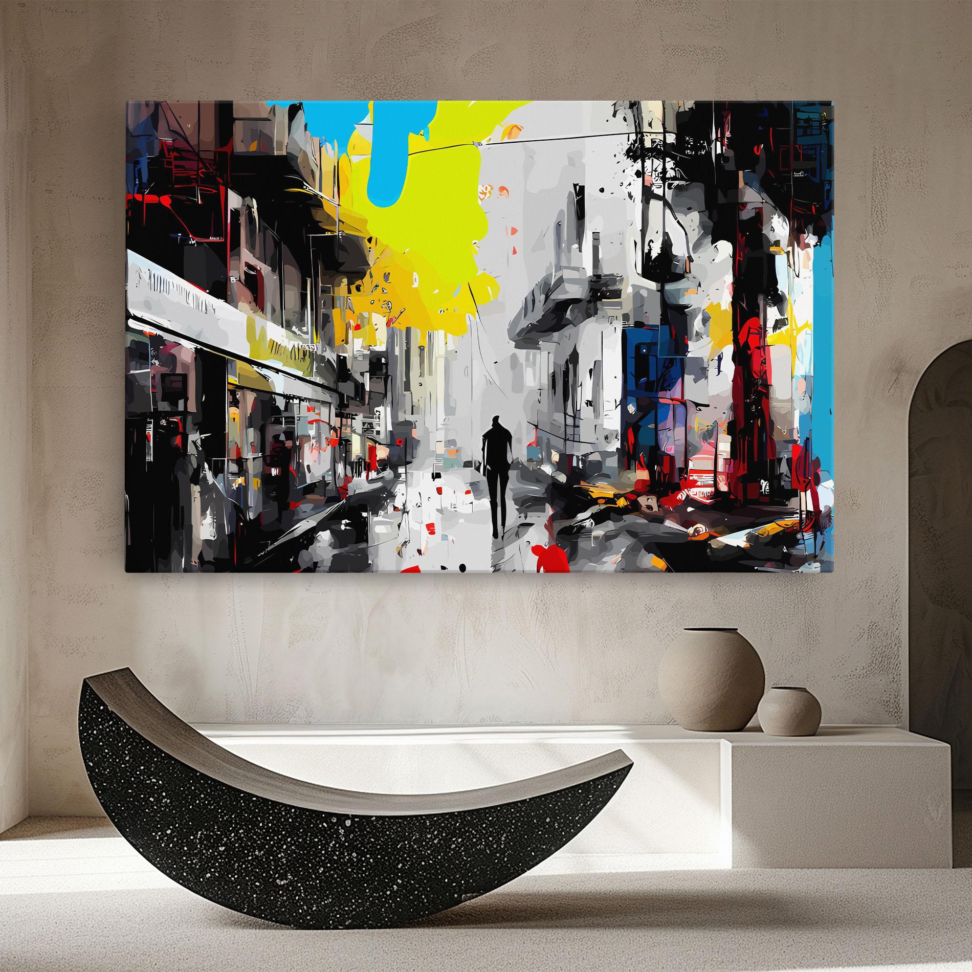 Tablou Canvas Grunge City Art mockup 8