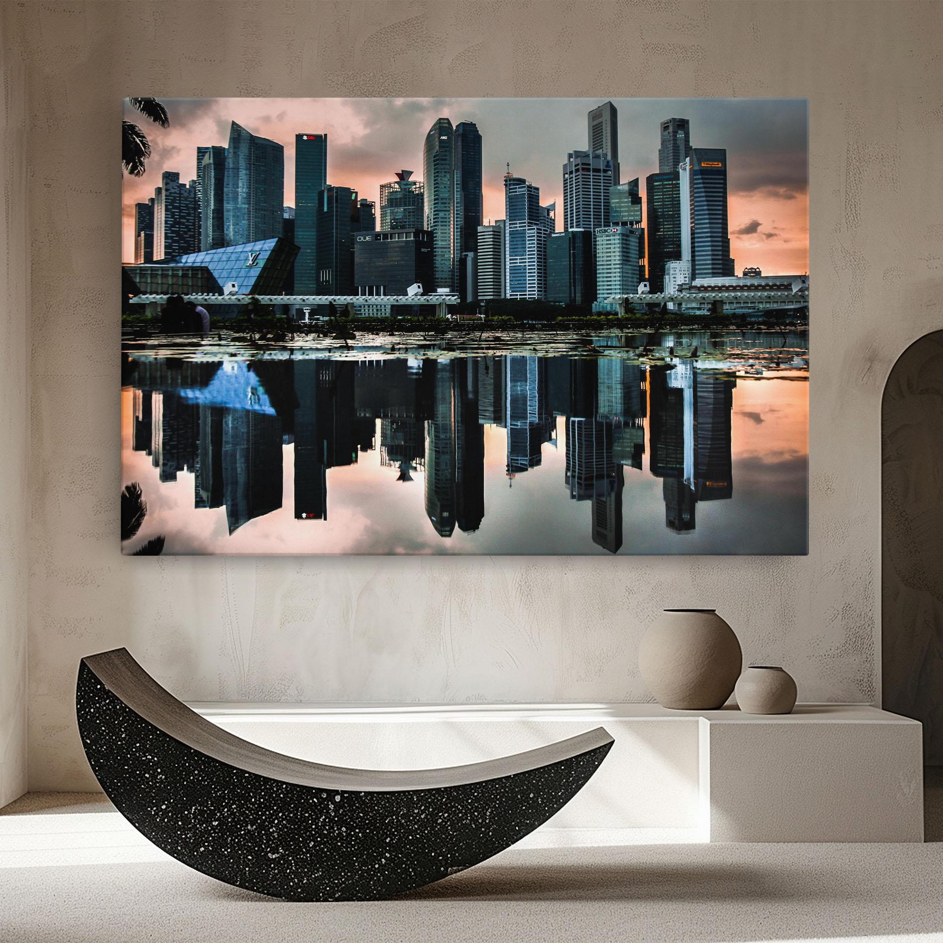 Tablou Canvas Urban Water Reflection mockup 8