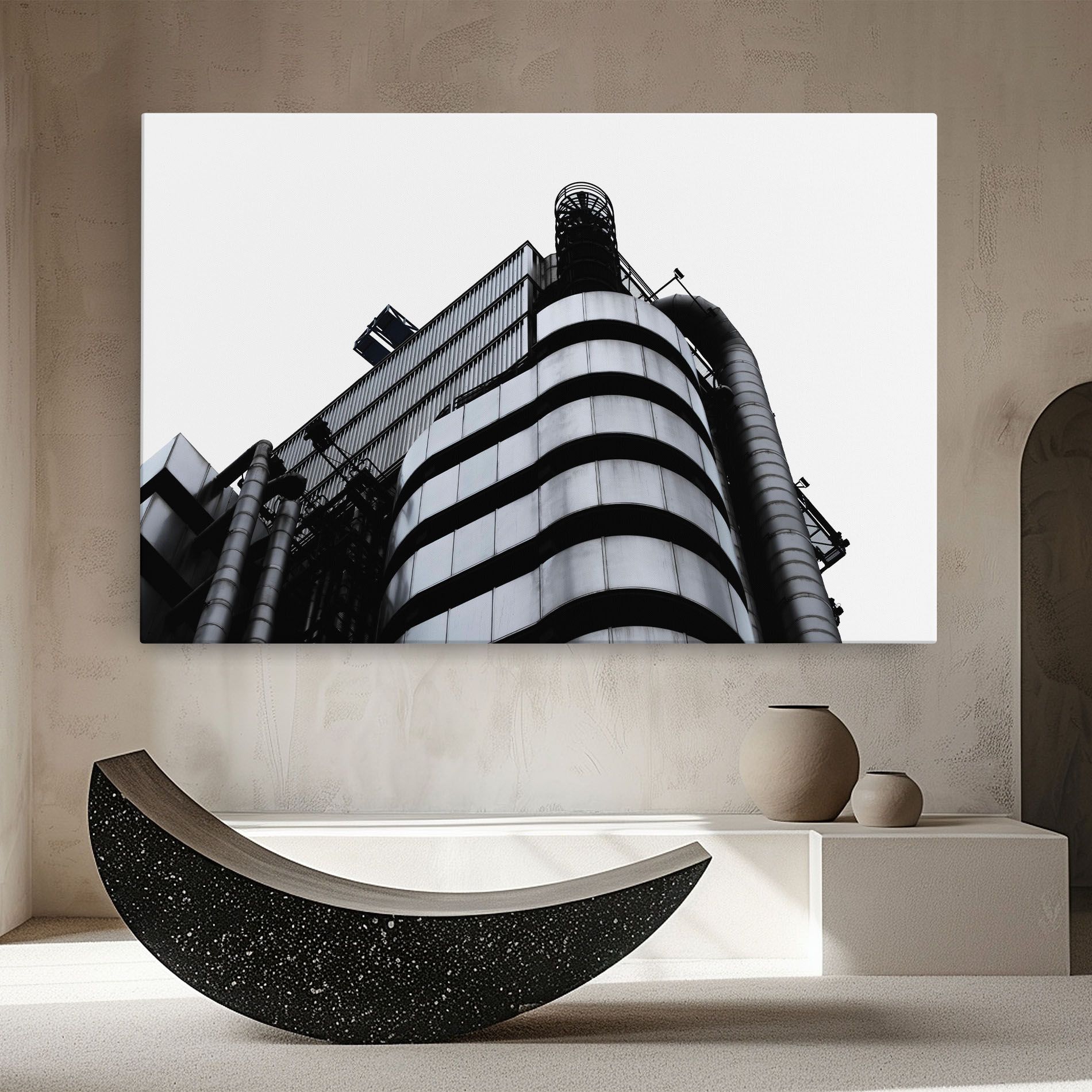 White Black Building mockup 8