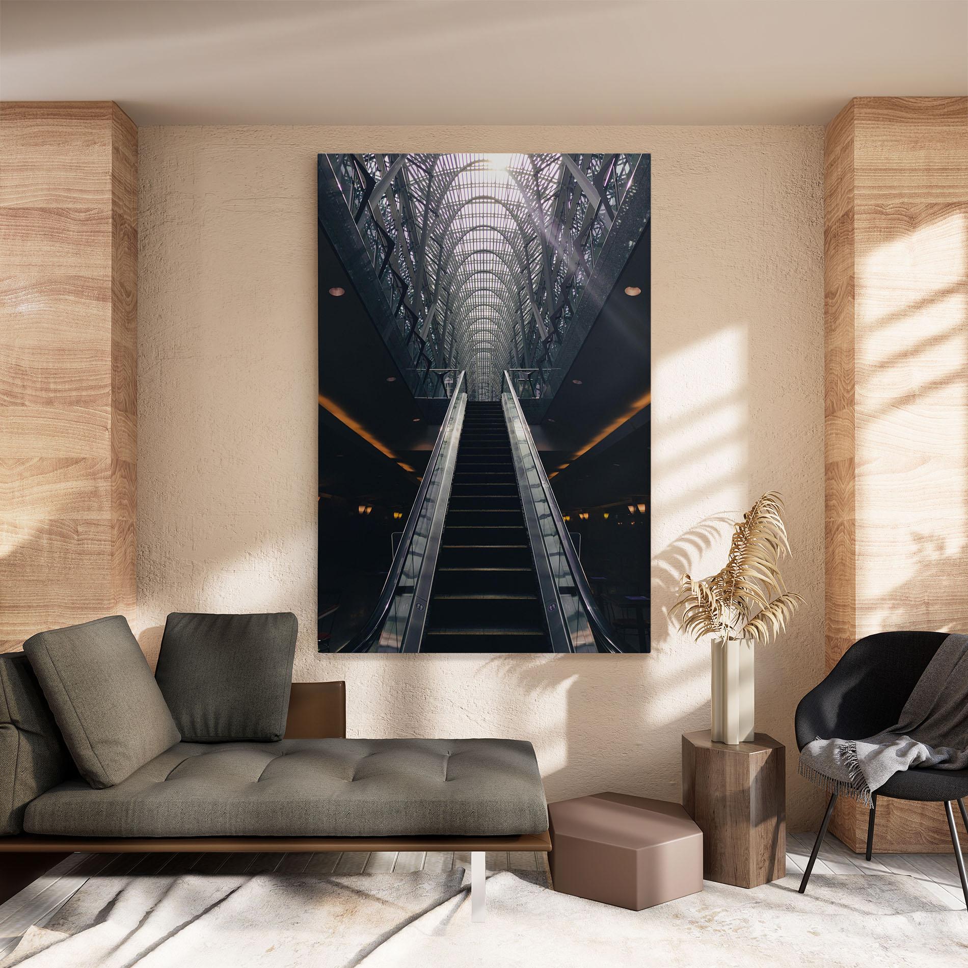 Tablou Canvas Grey Stairs Building mockup 8