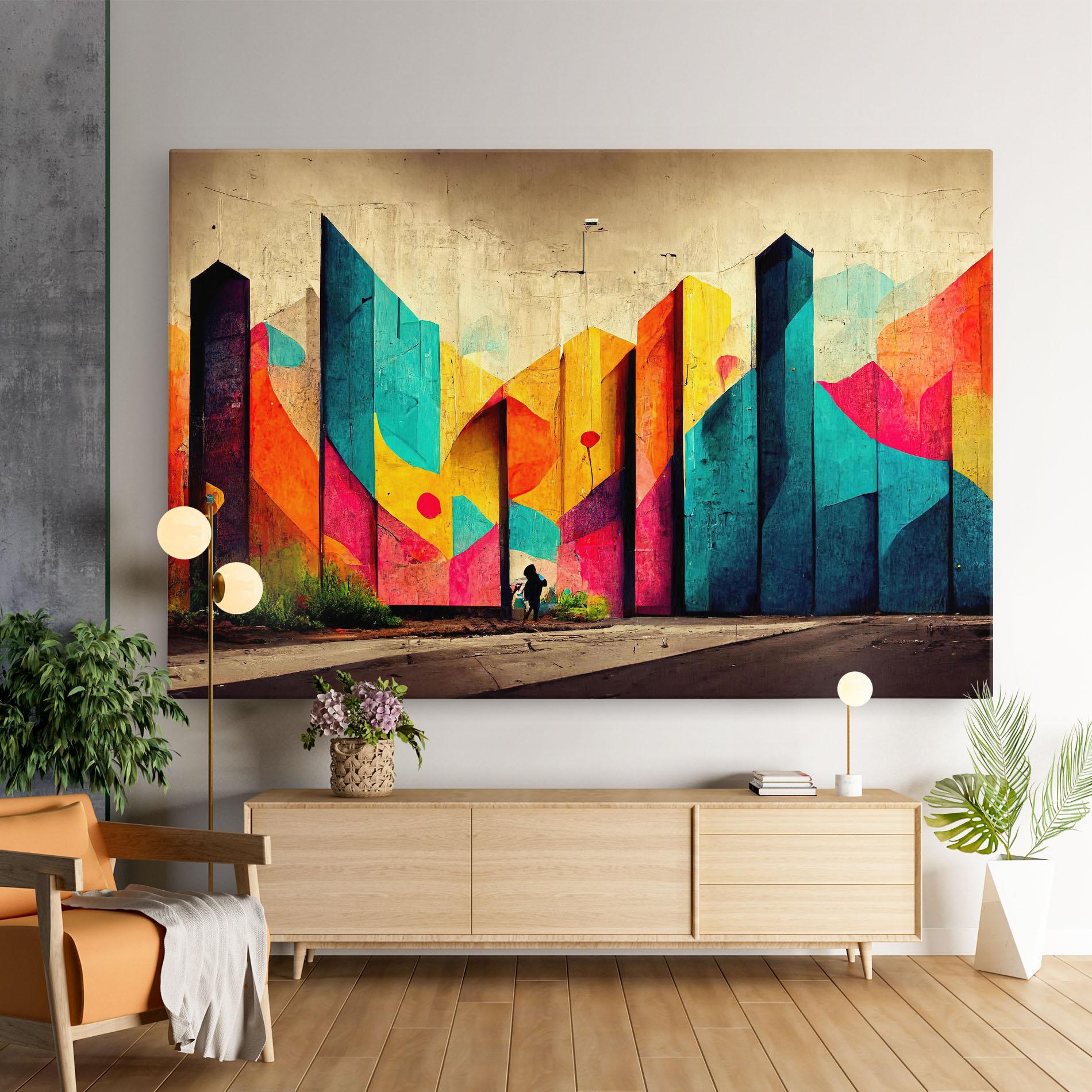 Tablou Canvas Abstract City Color mockup 9