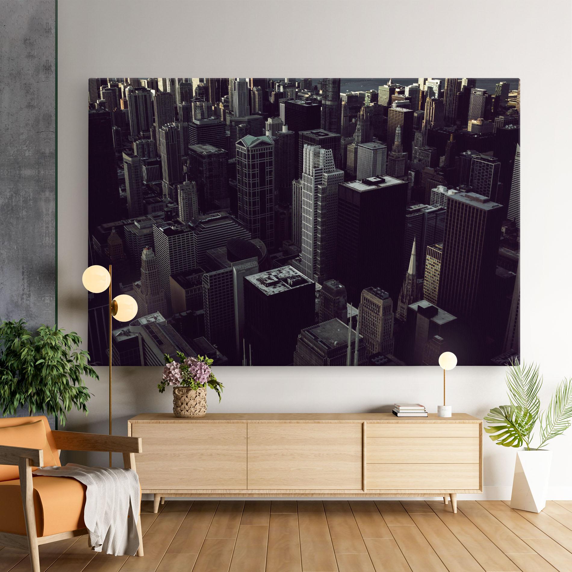 Tablou Canvas Black Cream Building mockup 9