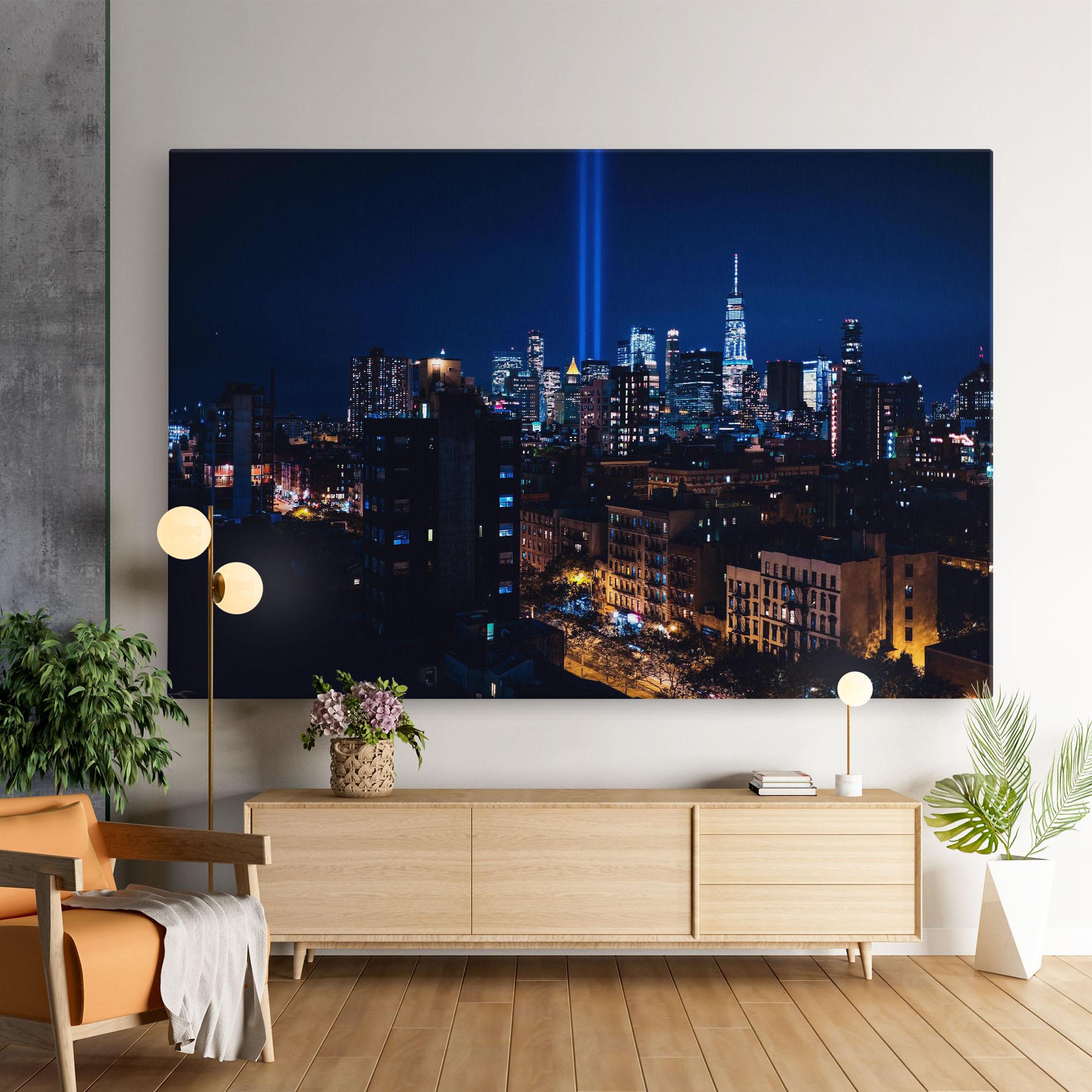 Tablou Canvas Blue Light City mockup 9