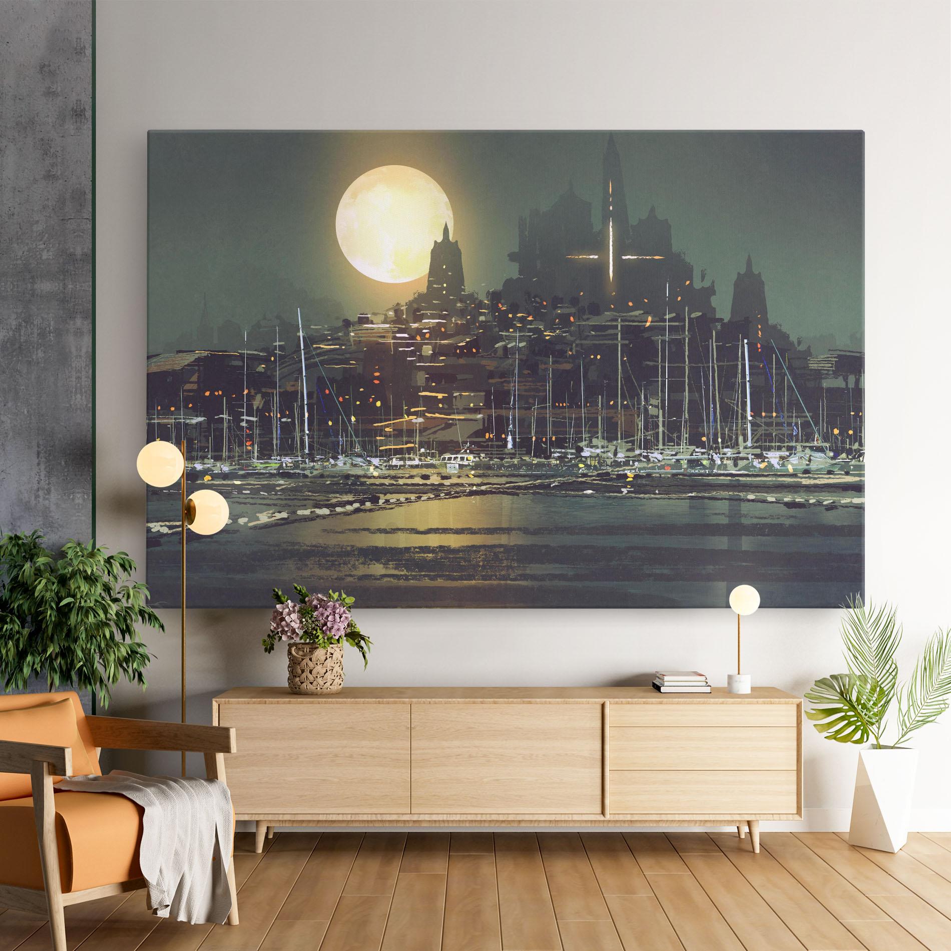 Tablou Canvas City Port mockup 9