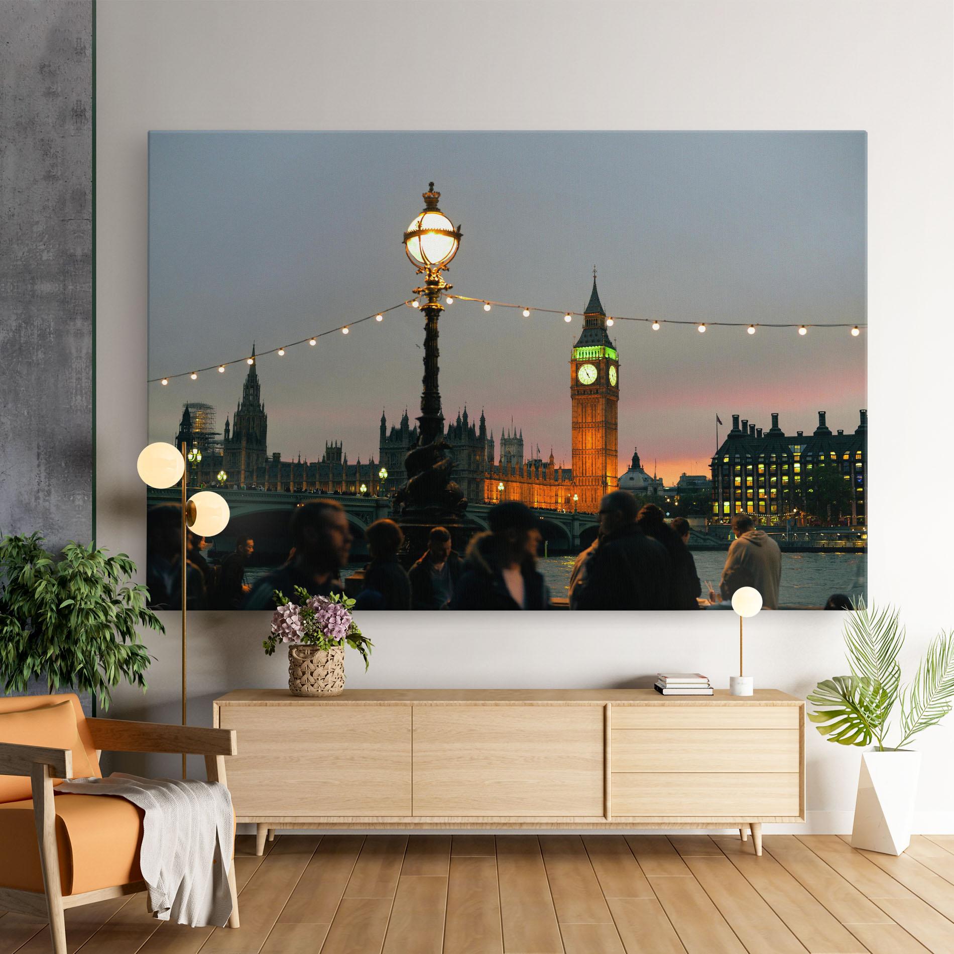 Tablou Canvas Clock Lights mockup 9