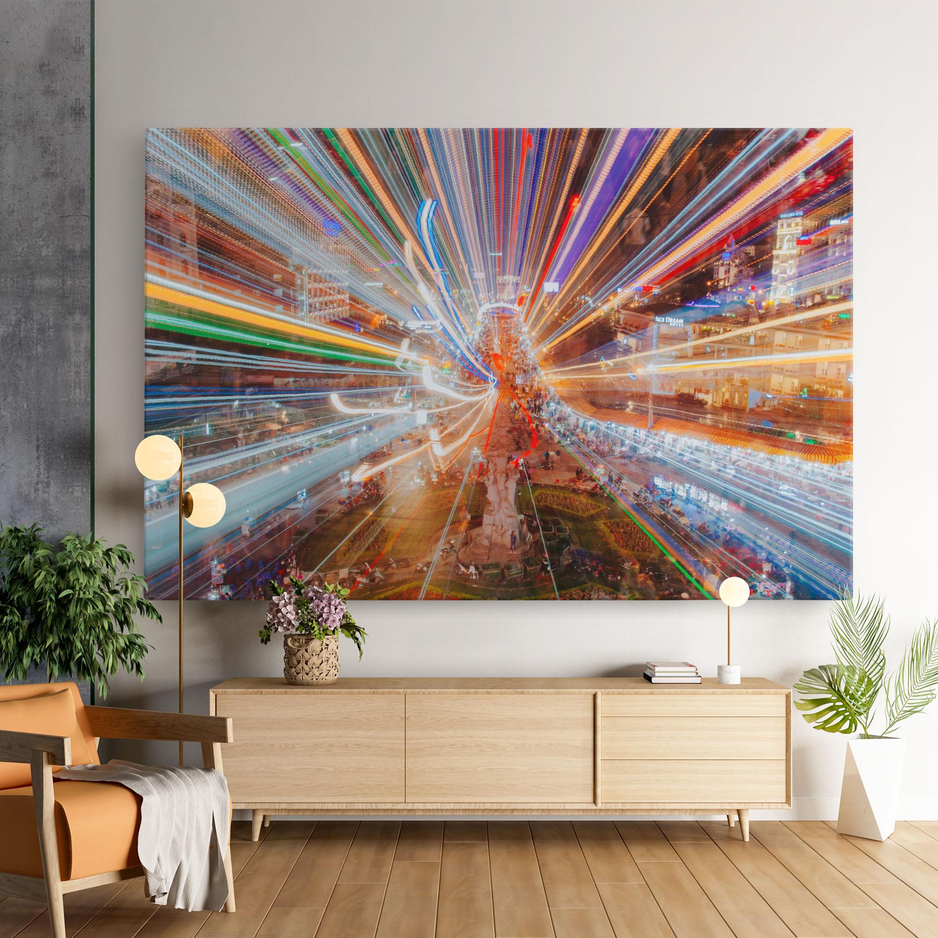 Tablou Canvas Colorful Light City mockup 9