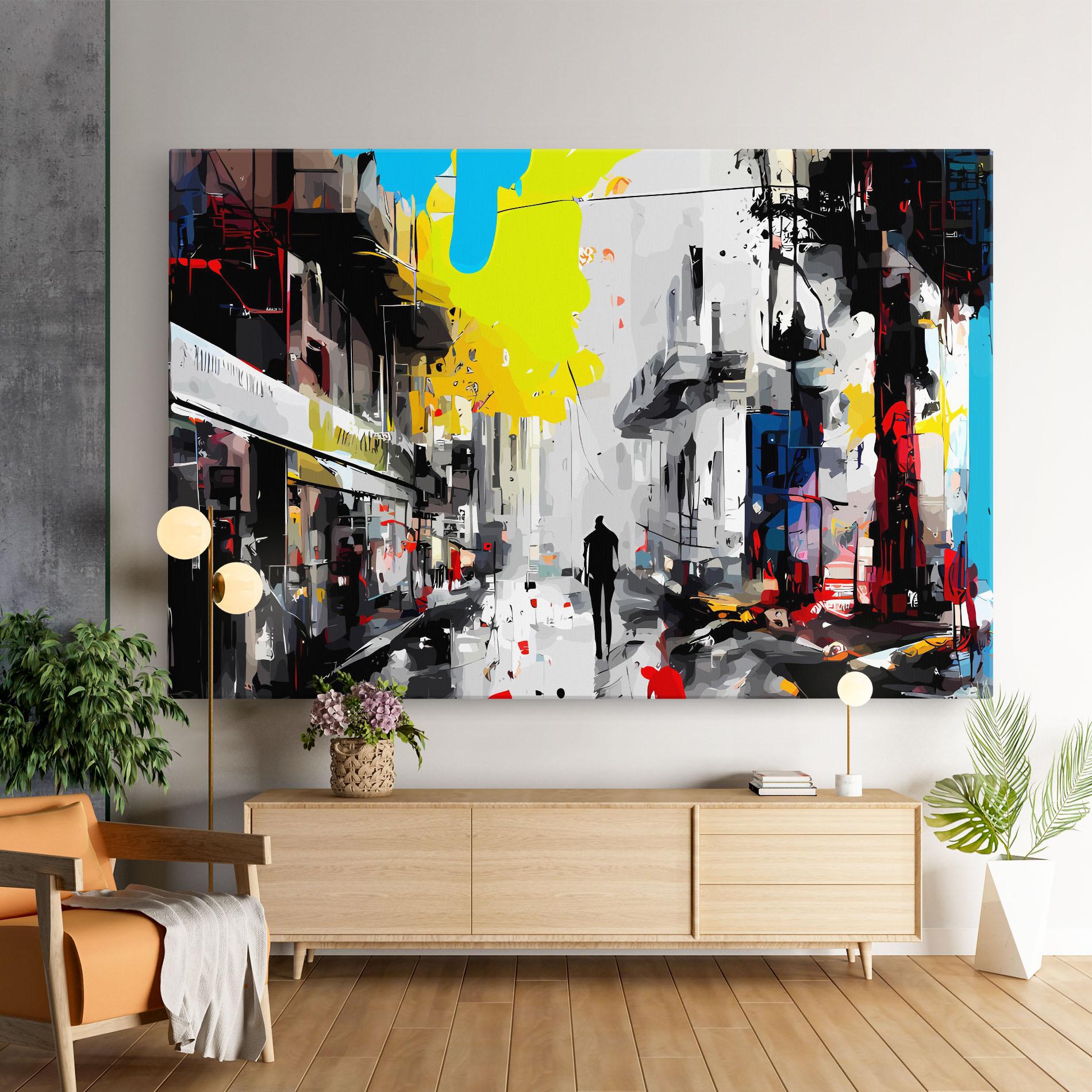 Tablou Canvas Grunge City Art mockup 9