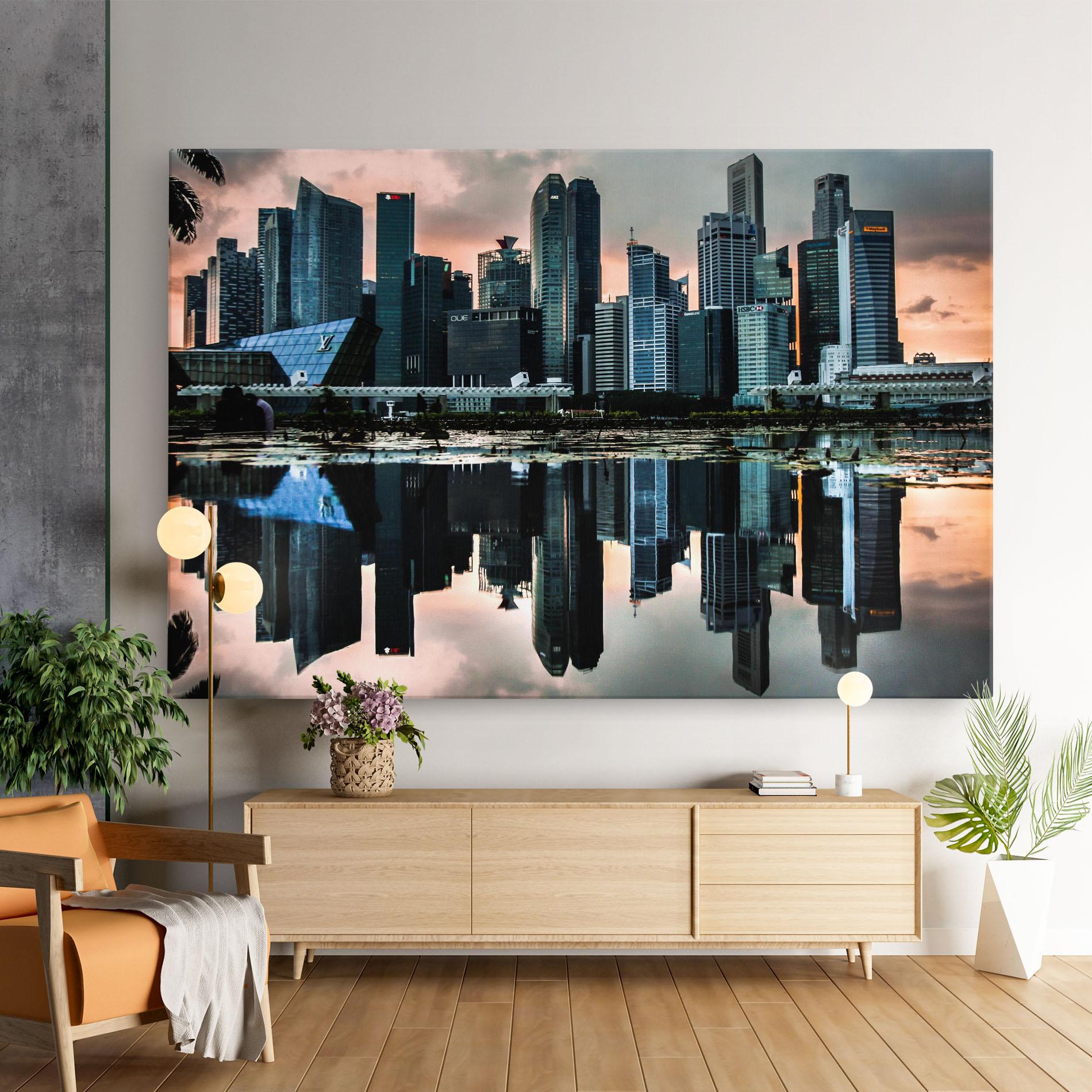 Tablou Canvas Urban Water Reflection mockup 9