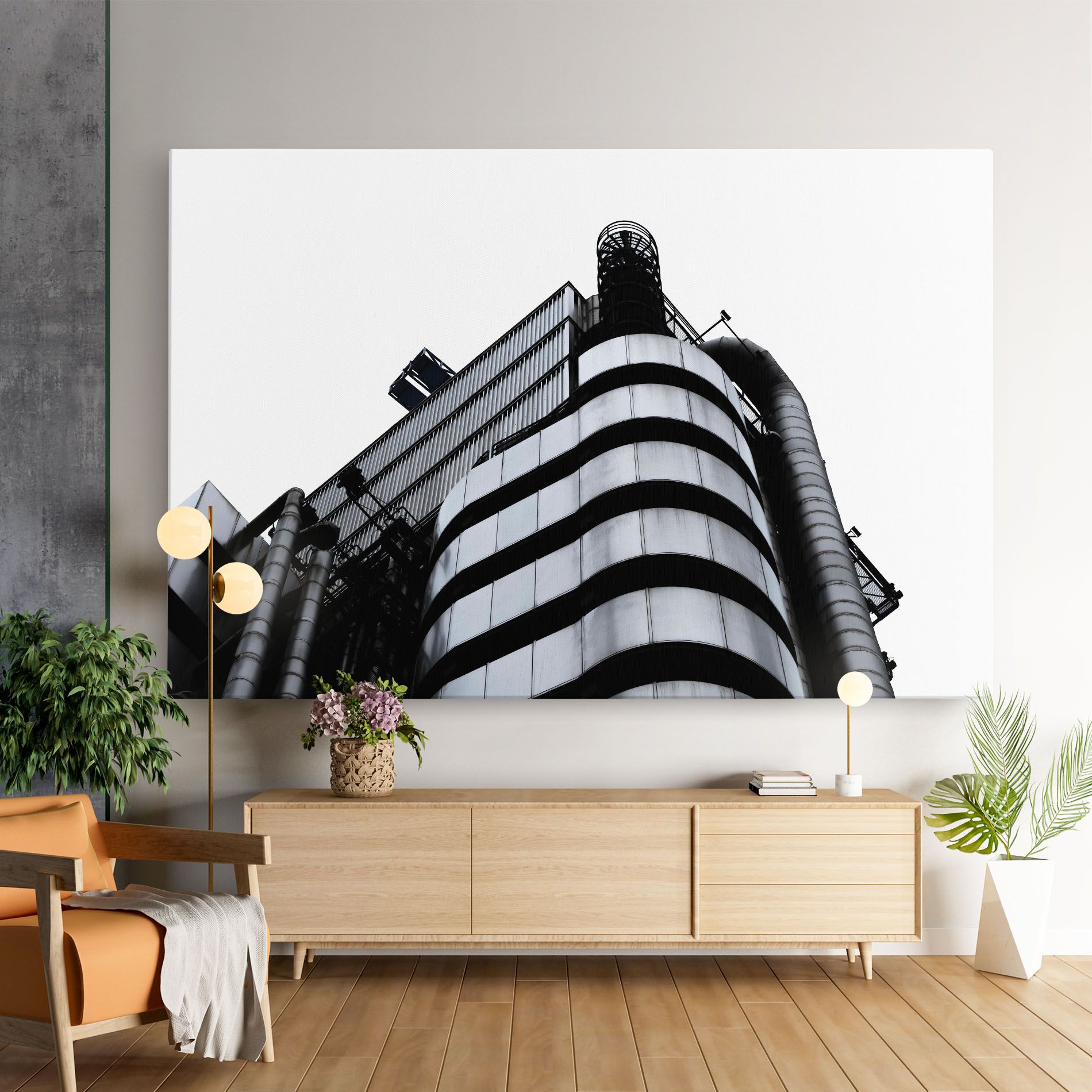 White Black Building mockup 9