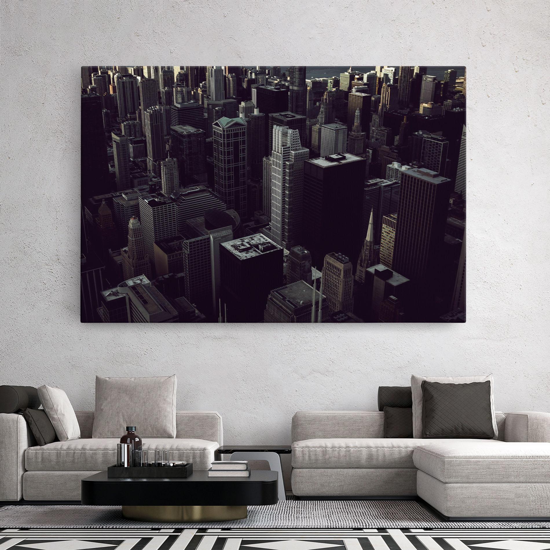 Tablou Canvas Black Cream Building mockup 2