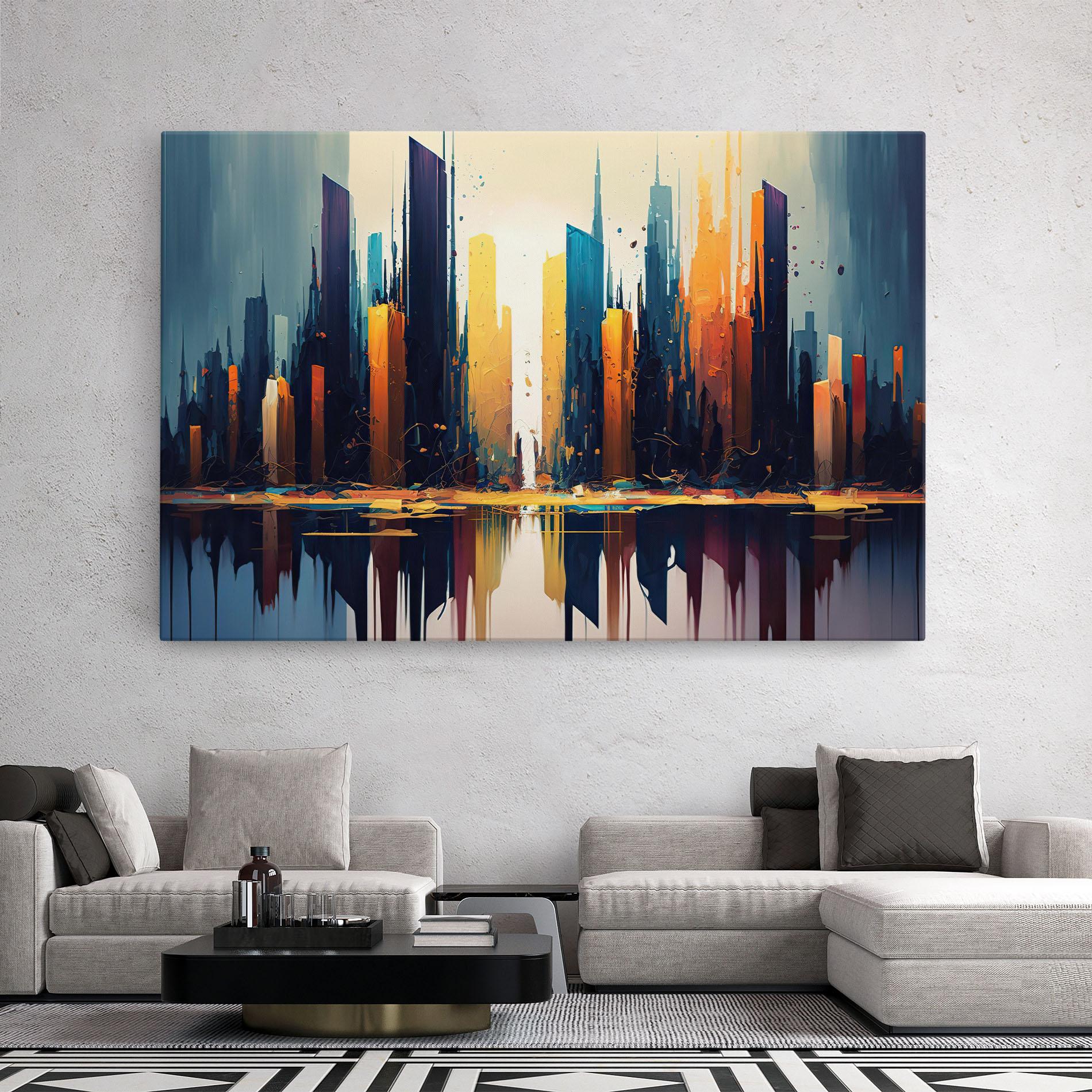 Tablou Canvas City Pain Art mockup 2