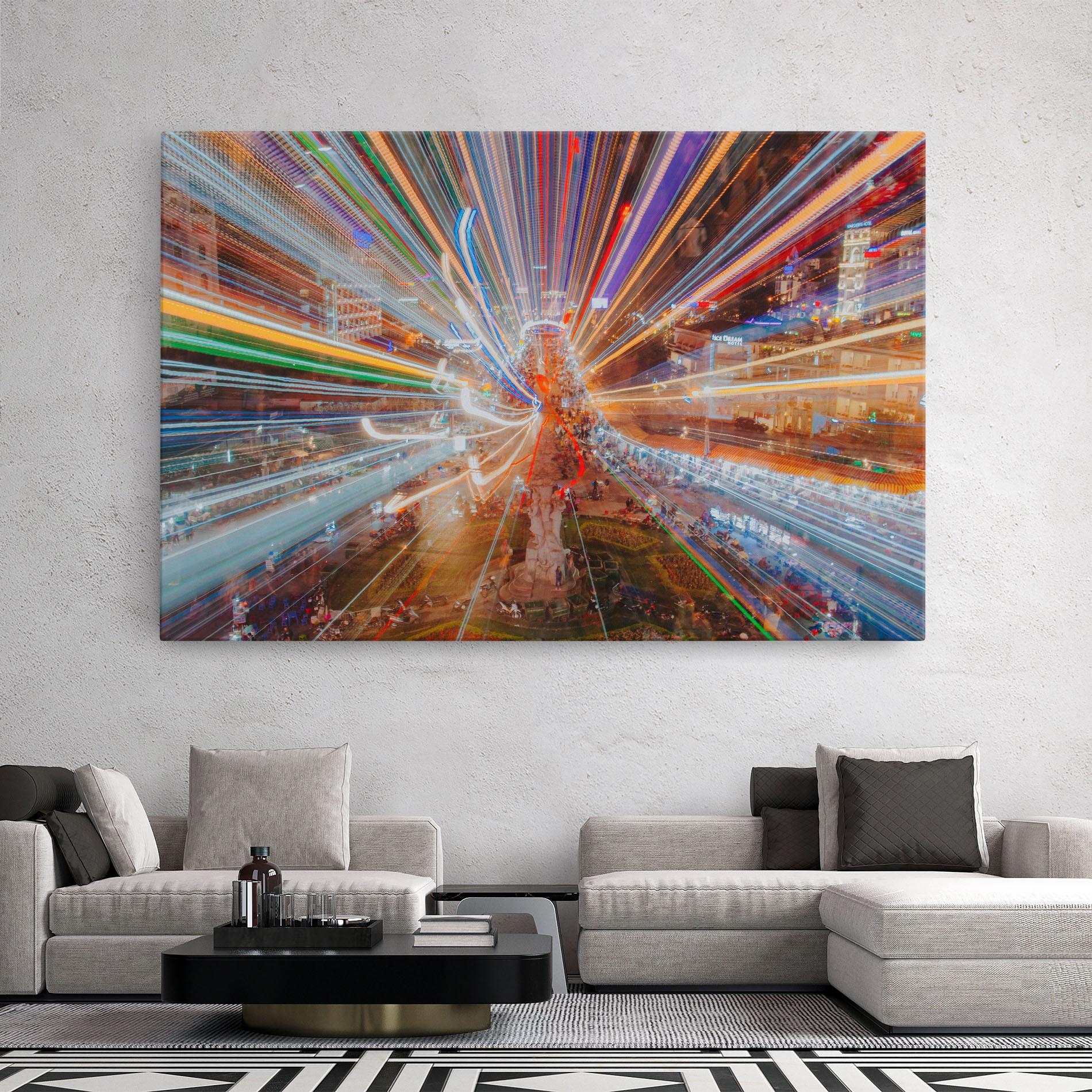 Tablou Canvas Colorful Light City mockup 2