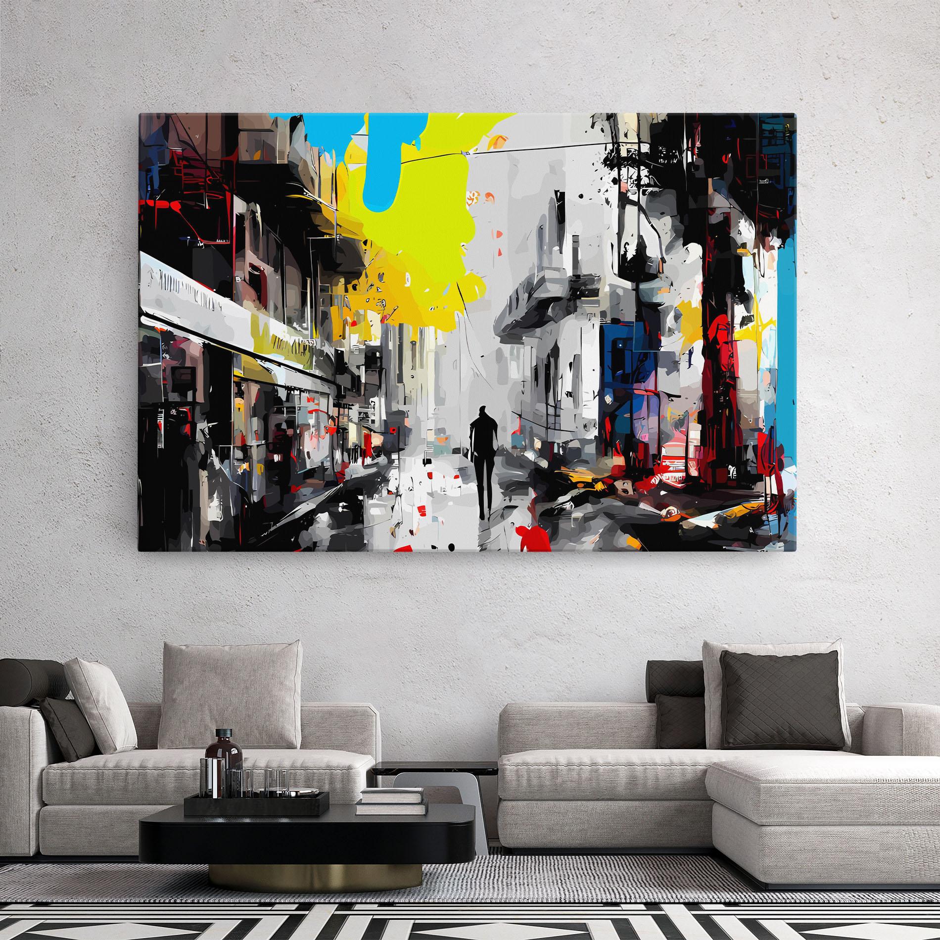 Tablou Canvas Grunge City Art mockup 2