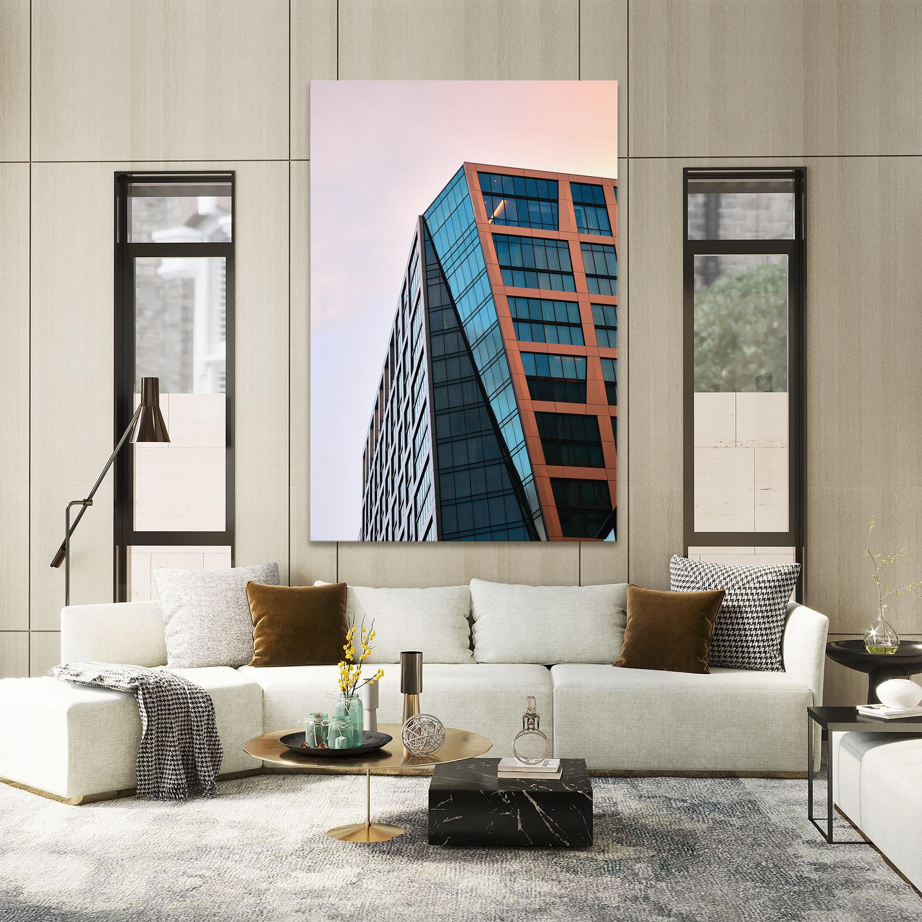 Tablou Canvas Blue Glass Building mockup 2