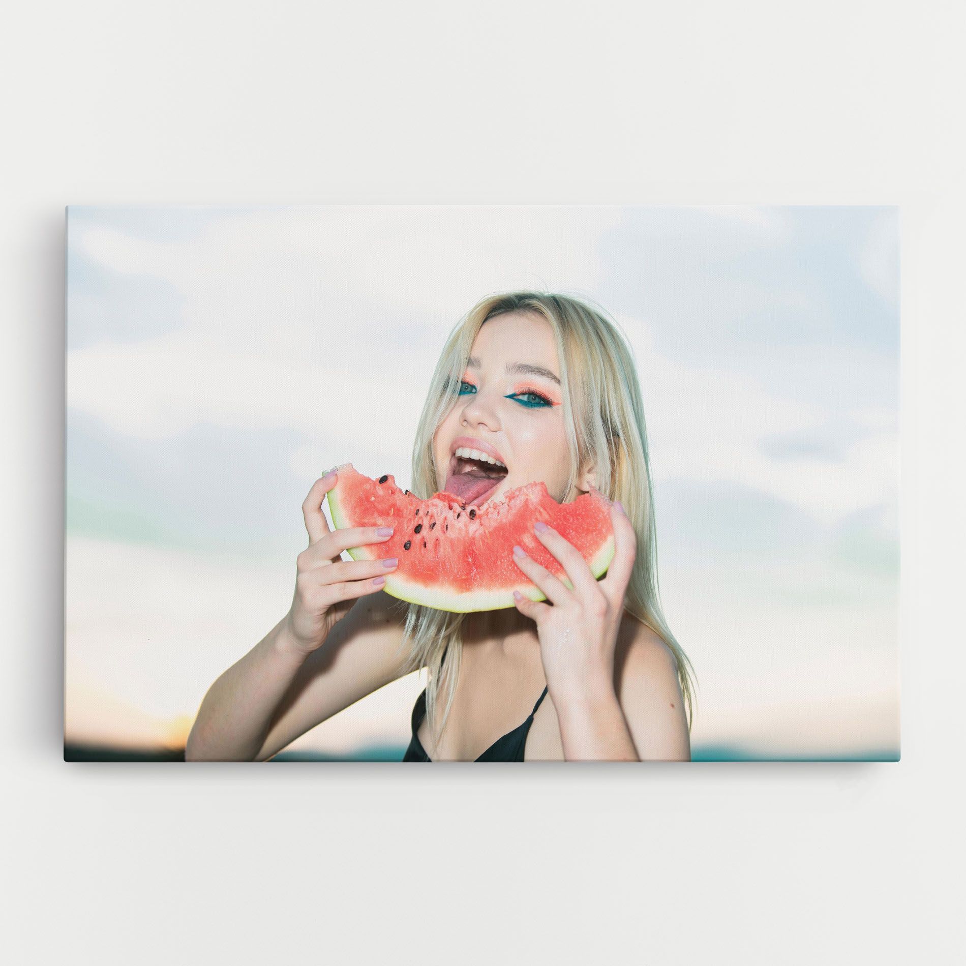 Eating Watermelon mockup 0