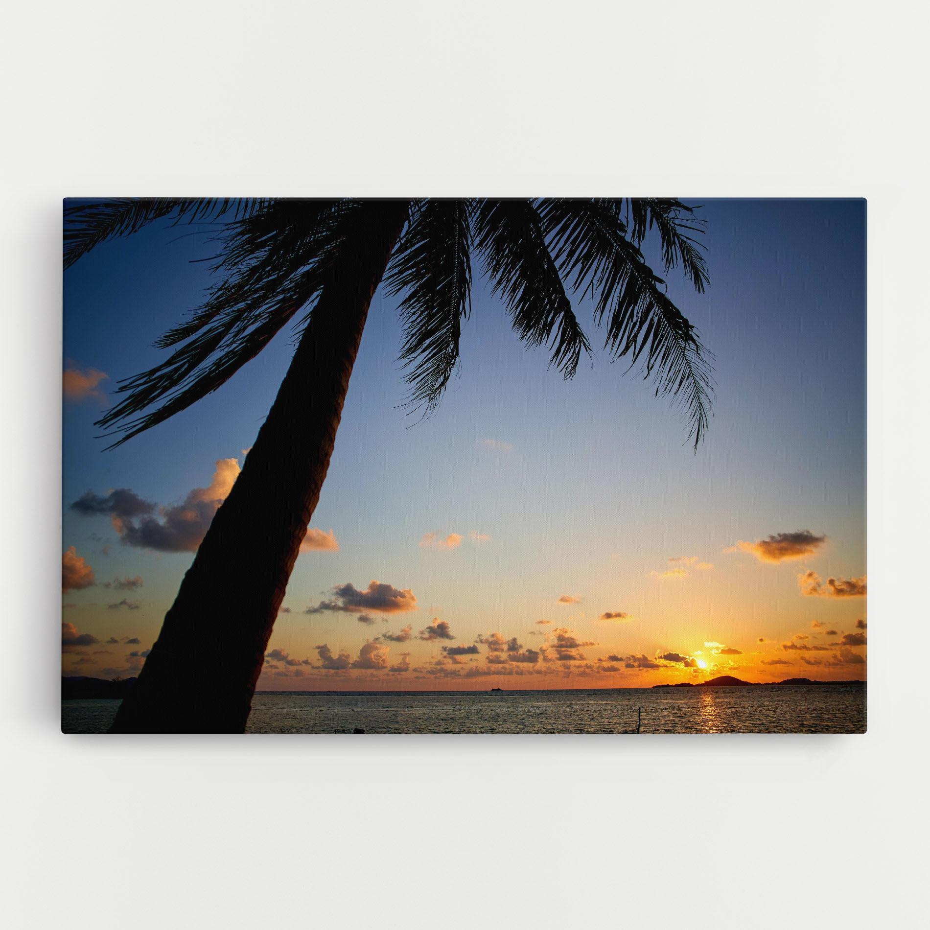 Tablou Canvas Palm Tree Silhouette mockup 0