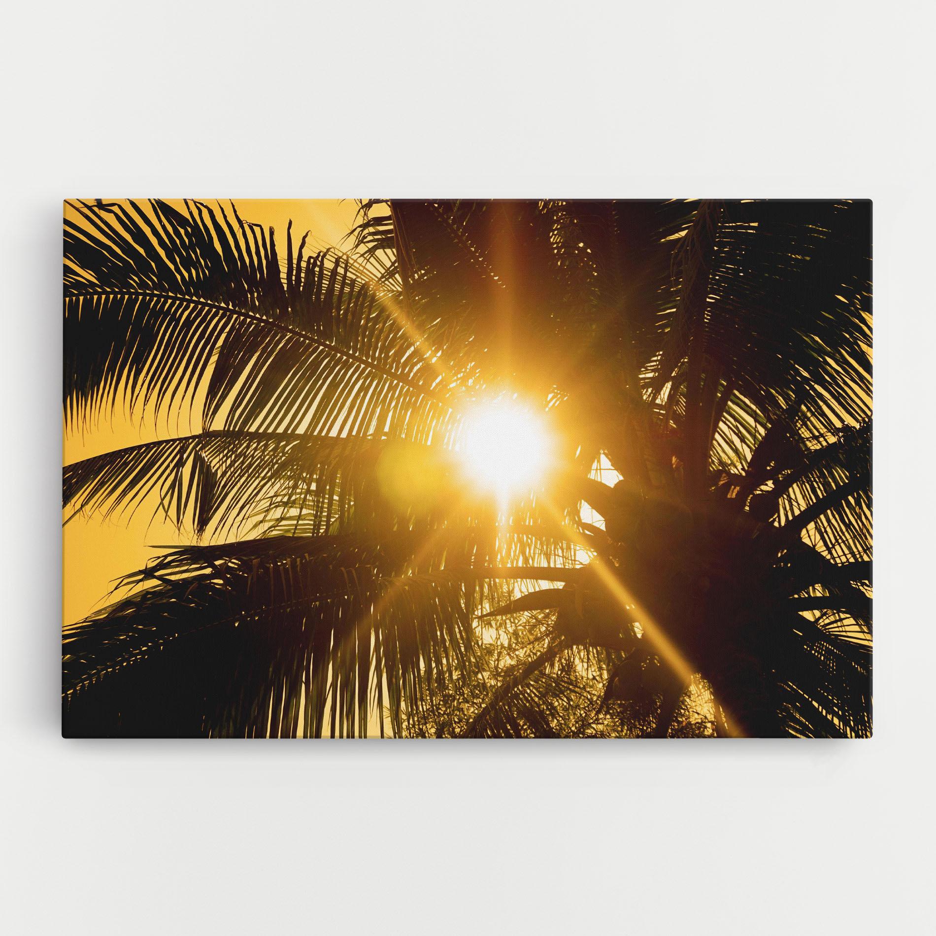Tablou Canvas Palm Trees Sun mockup 0