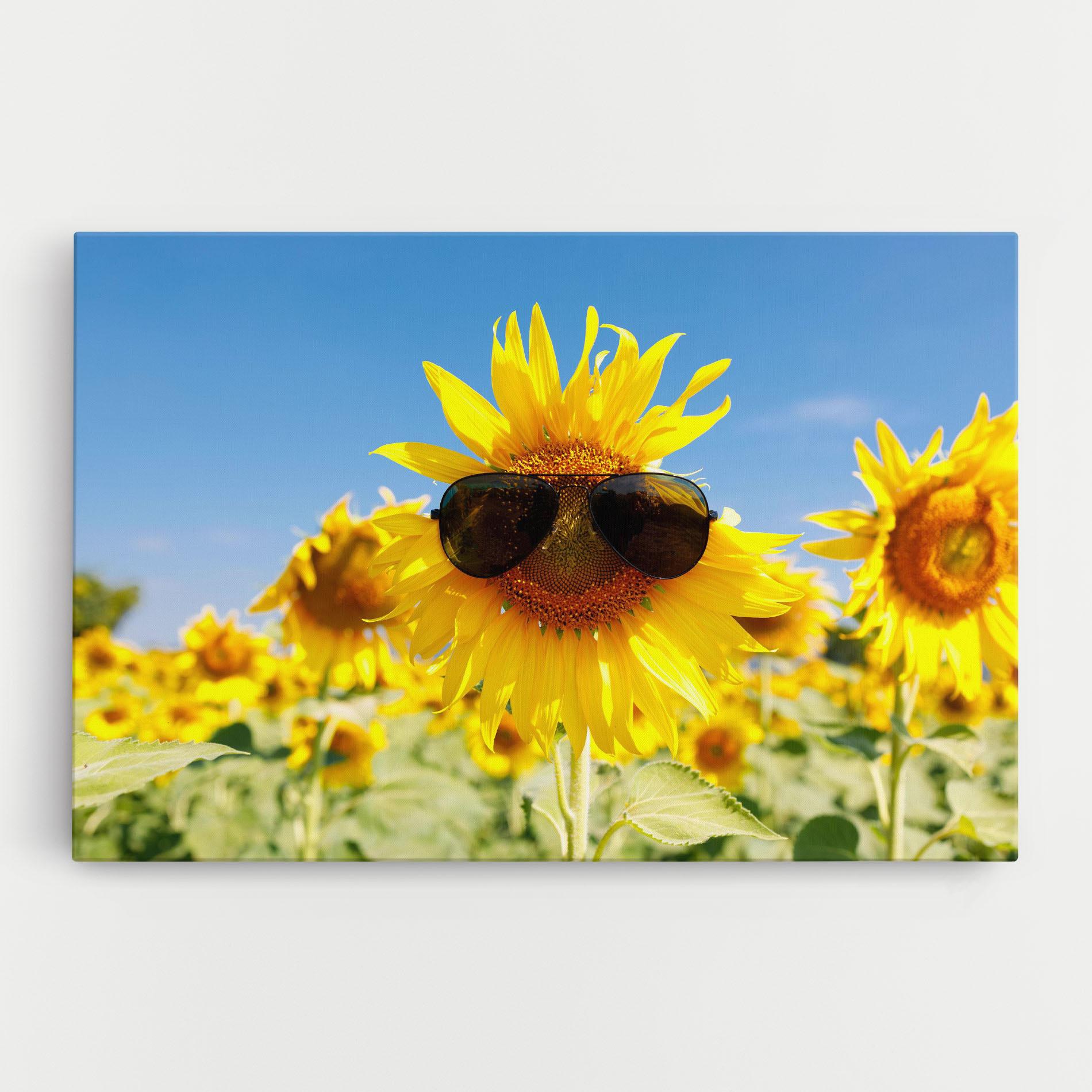 Tablou Canvas Sun Flower Glasses mockup 0