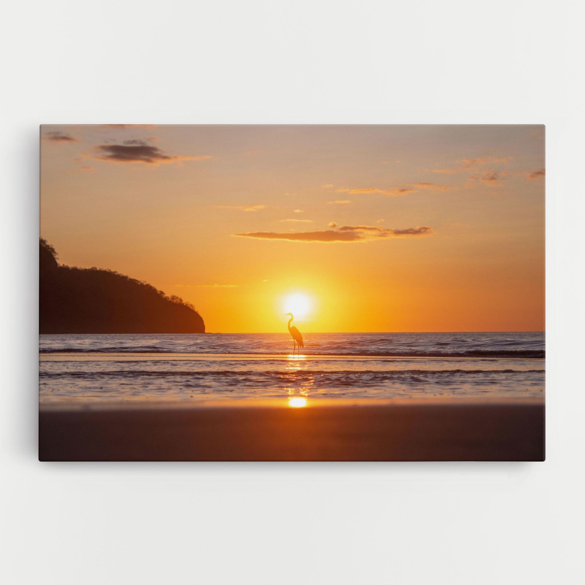Tablou Canvas Sunset Bird Silhouette mockup 0