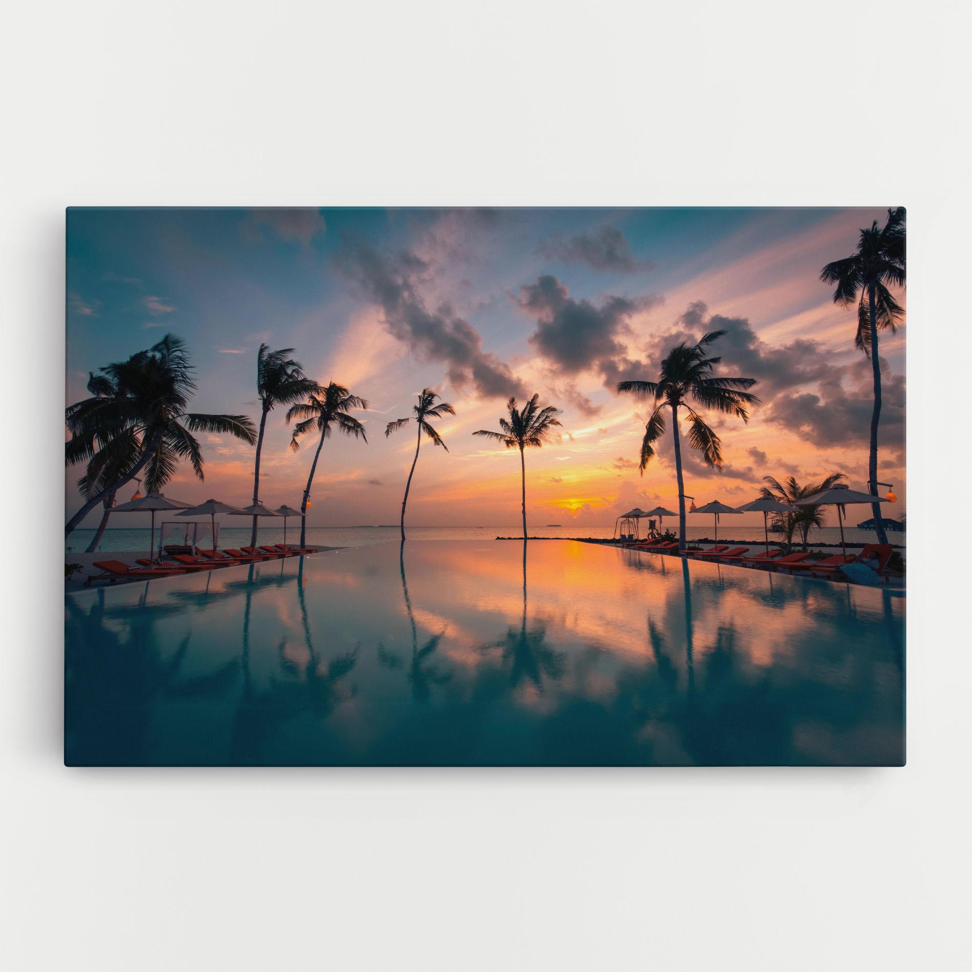 Tablou Canvas Tropical Beach mockup 0