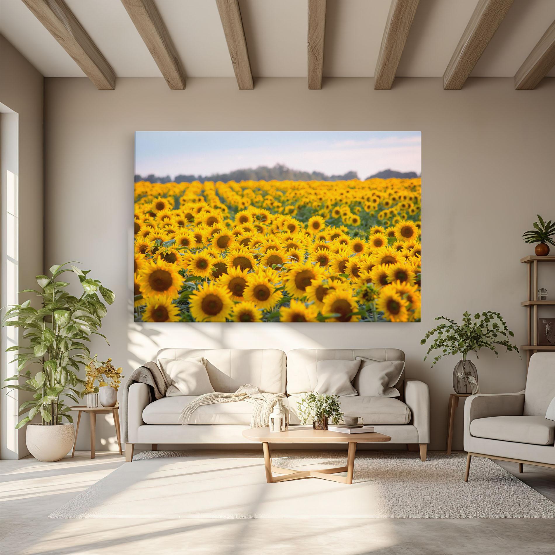 Tablou Canvas Blooming Sunflowers mockup 6