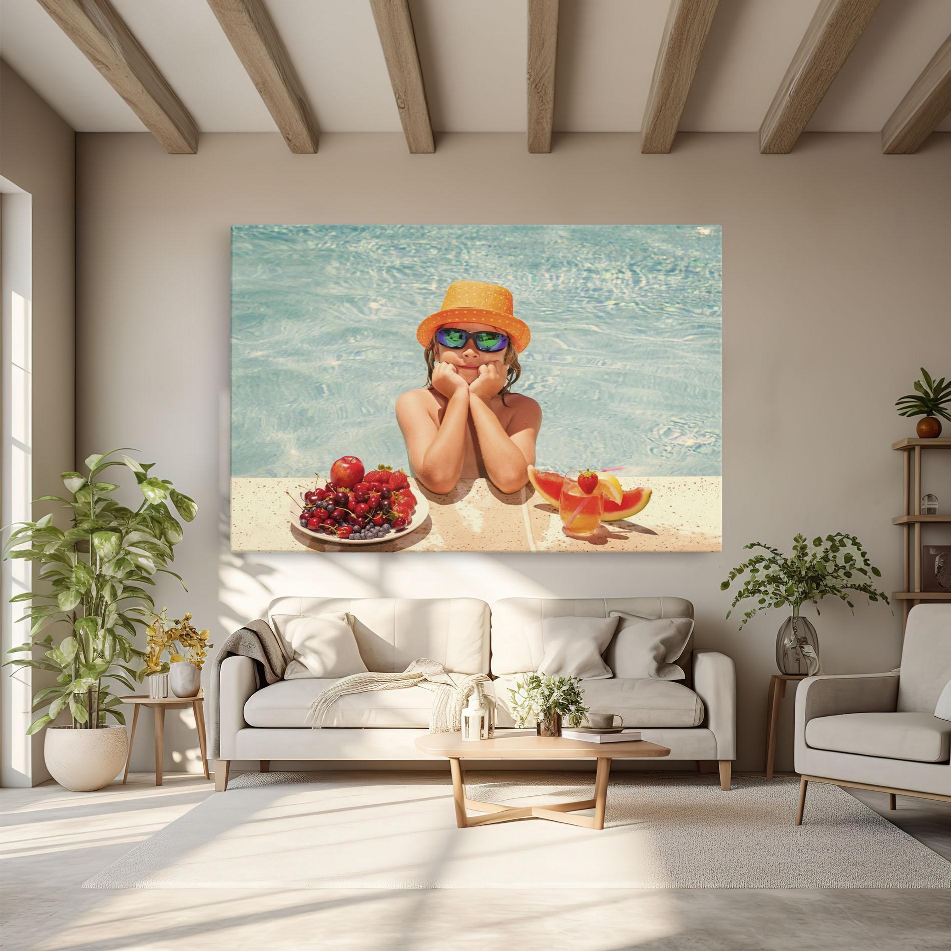 Tablou Canvas Child Swimming mockup 6