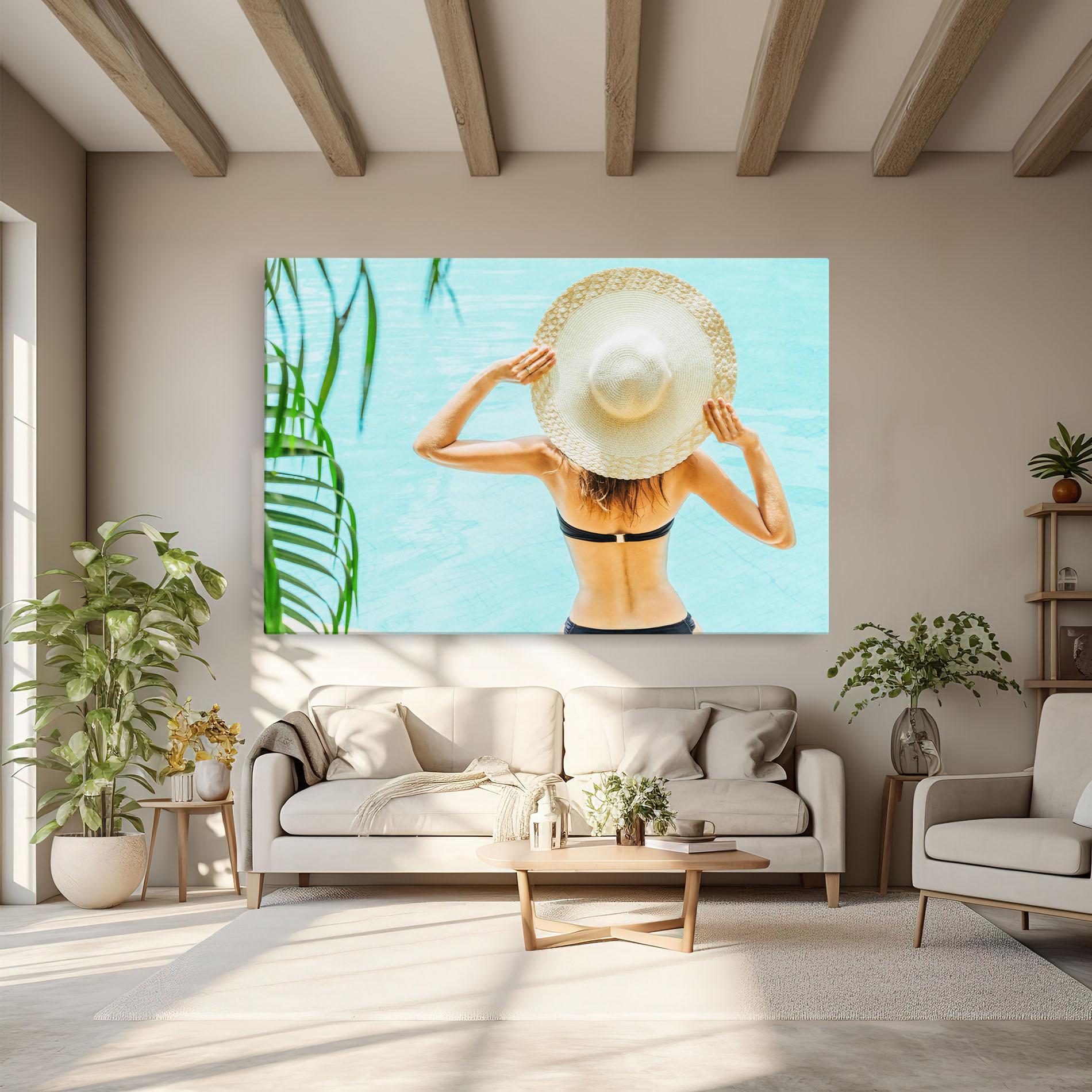 Tablou Canvas Enjoying Swimming Pool mockup 6