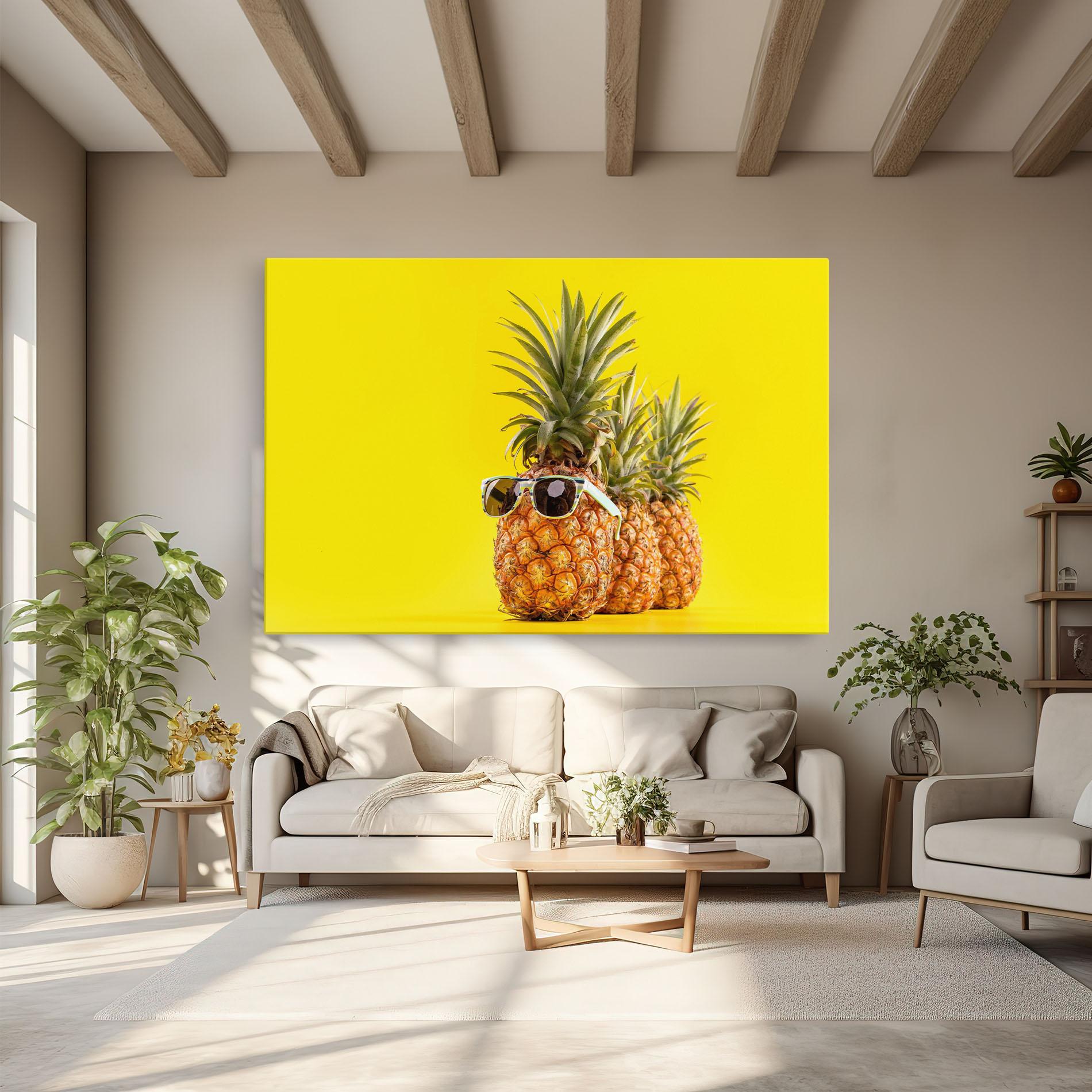 Tablou Canvas Pineapple Looking Up mockup 6