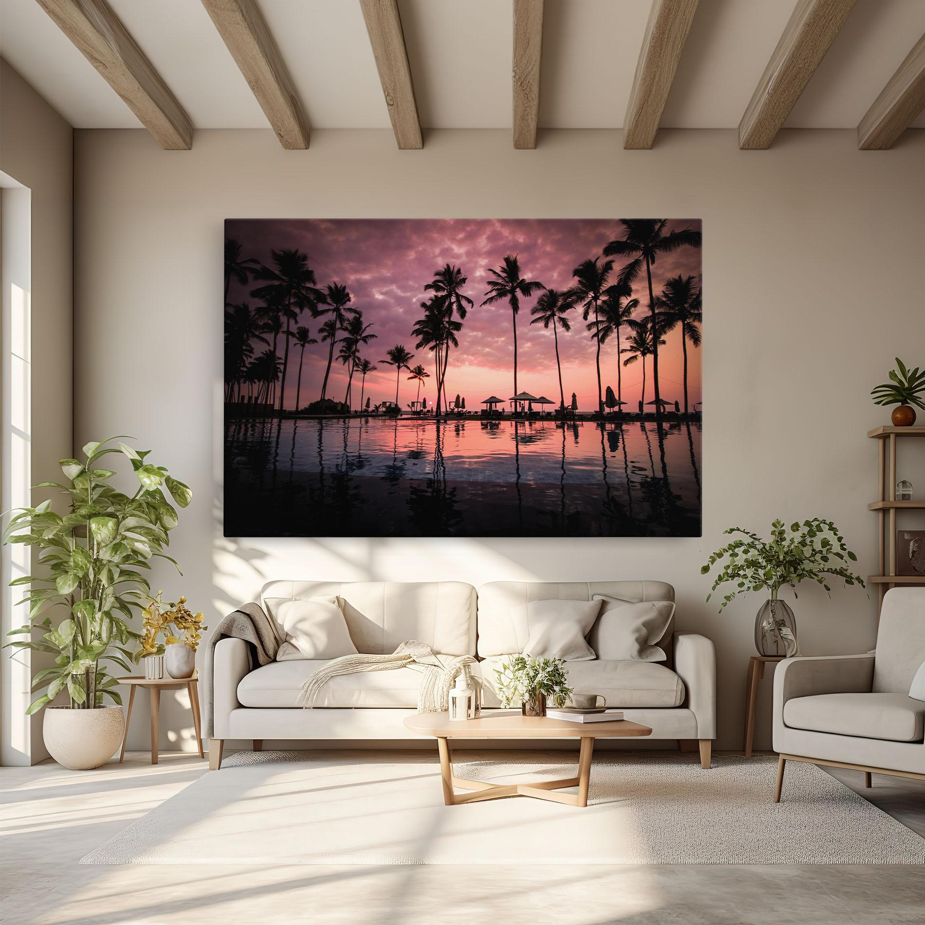 Tablou Canvas Purple Sunset mockup 6