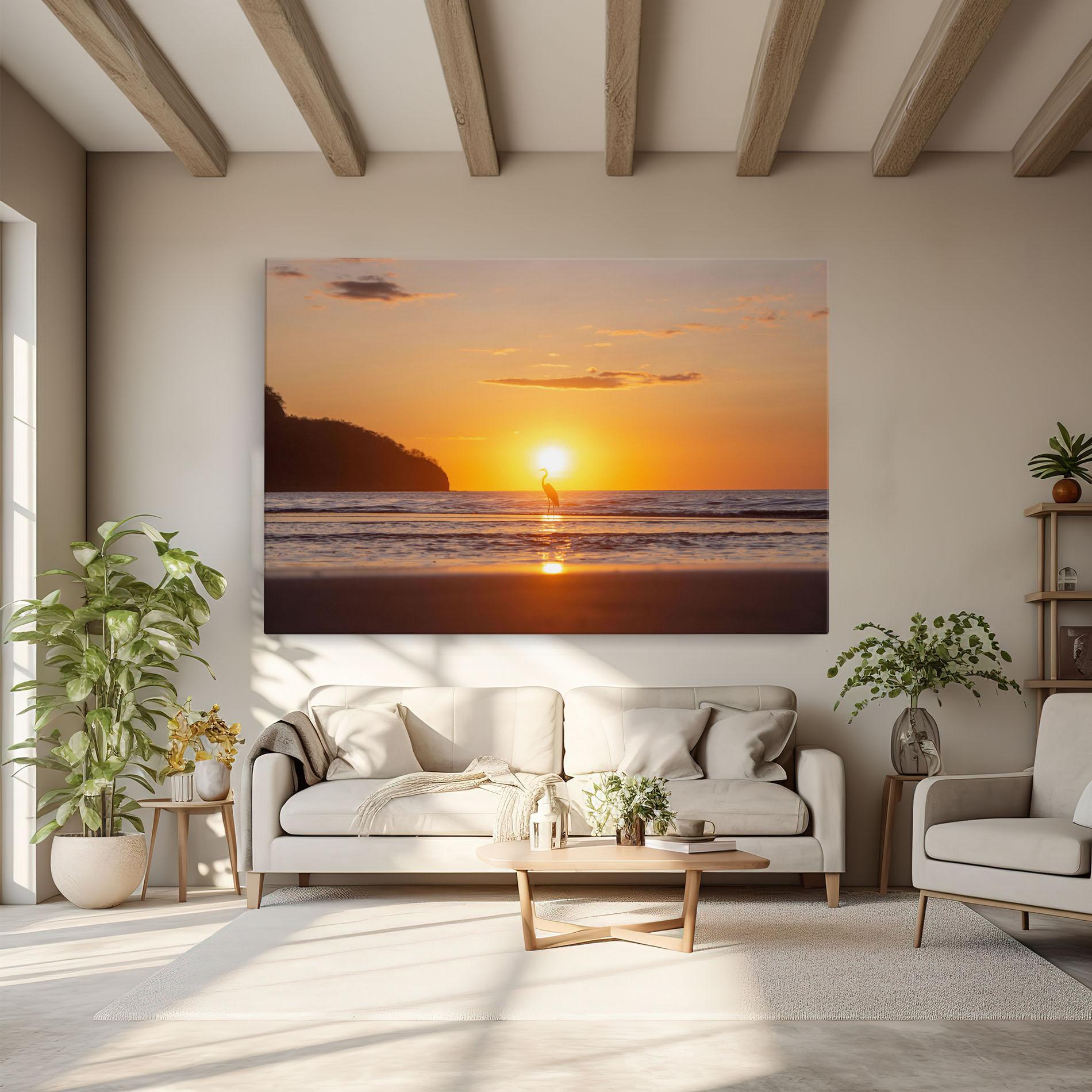 Tablou Canvas Sunset Bird Silhouette mockup 6