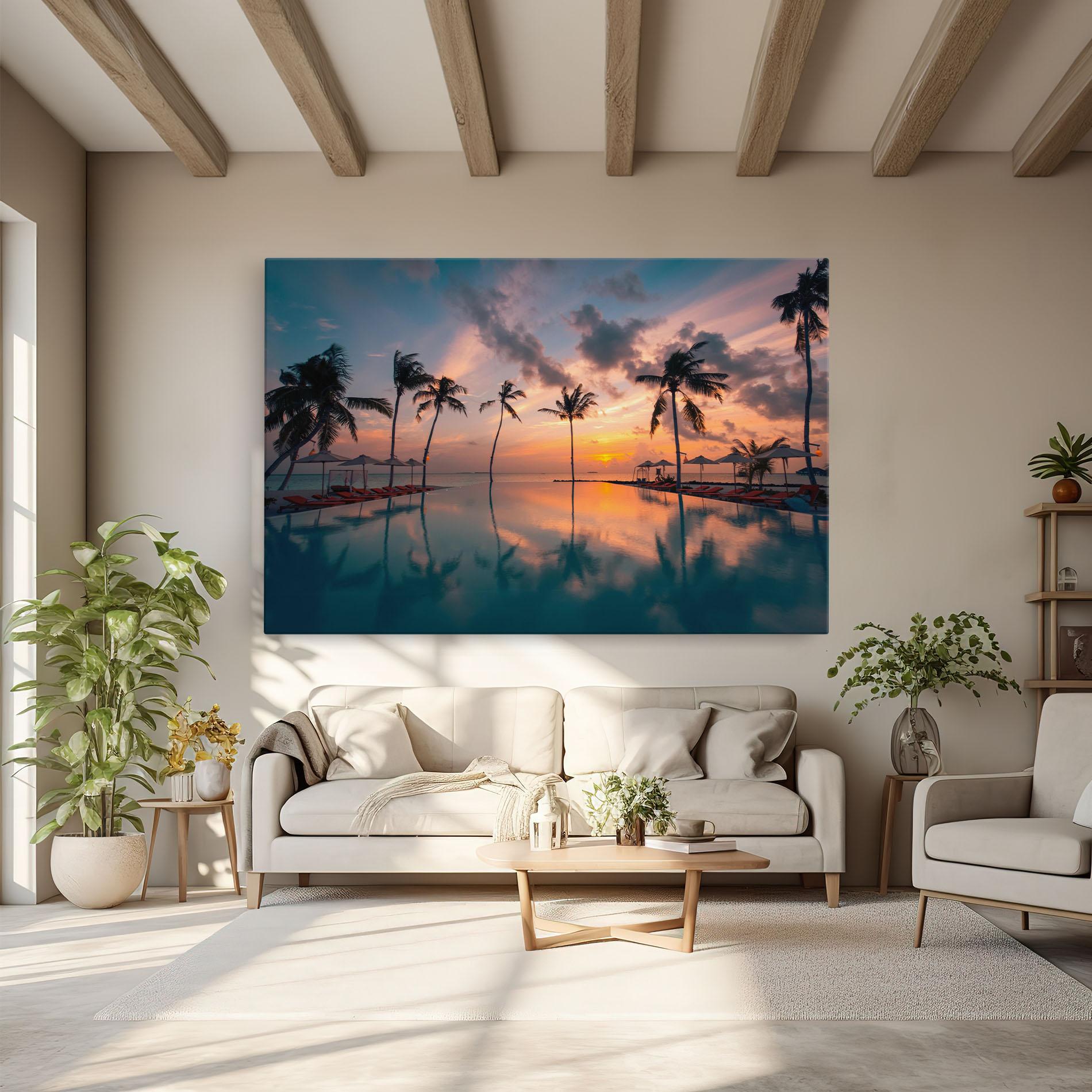Tablou Canvas Tropical Beach mockup 6