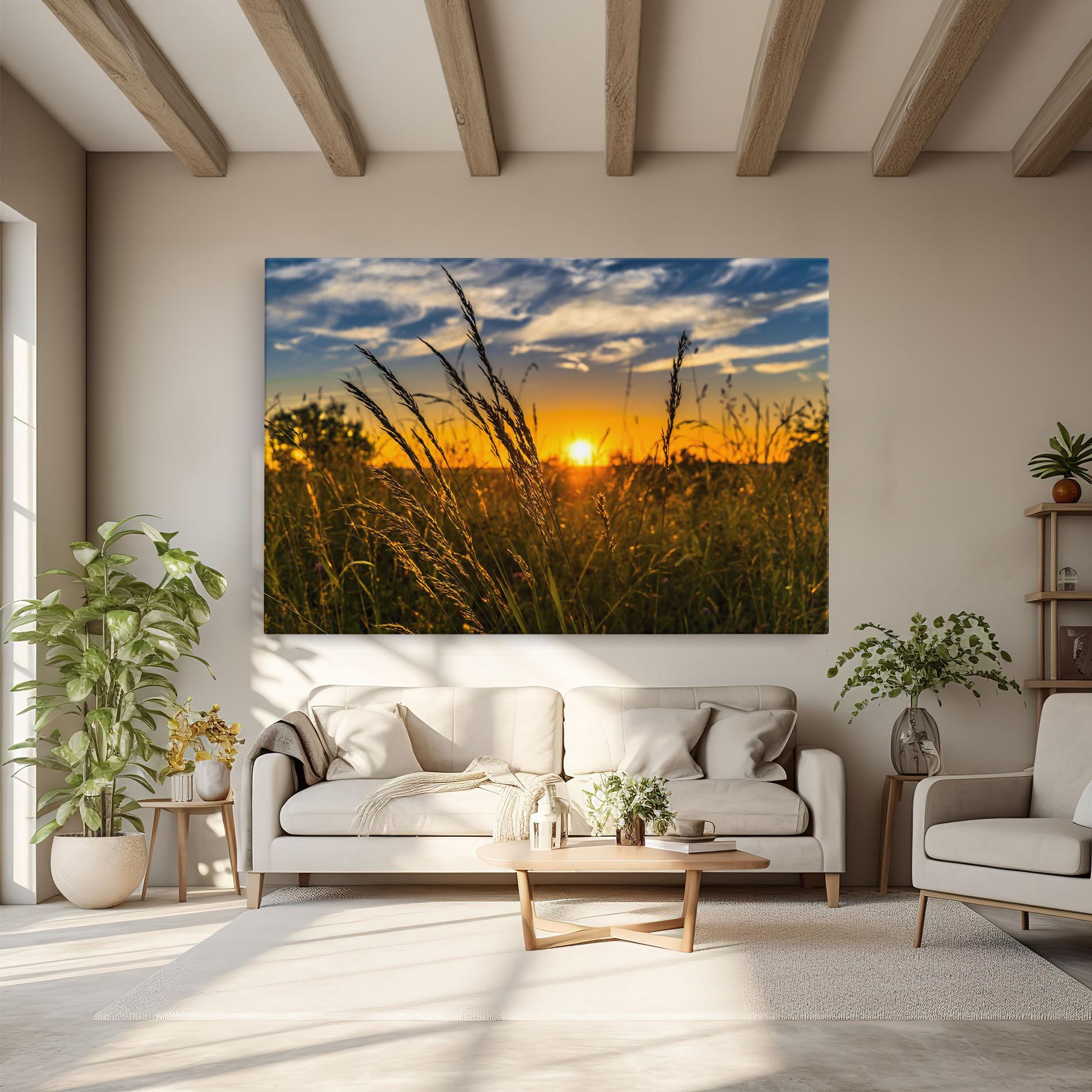 Tablou Canvas Wheat Sunset mockup 6