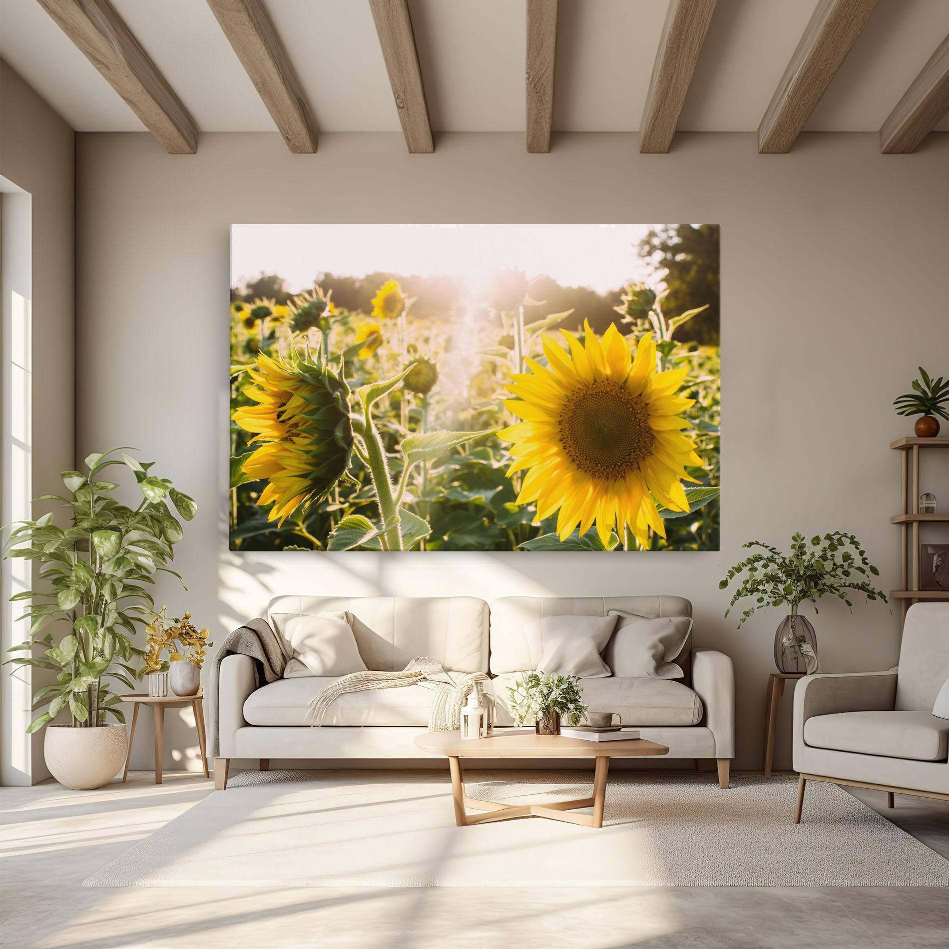 Tablou Canvas Yellow Sun Flower mockup 6