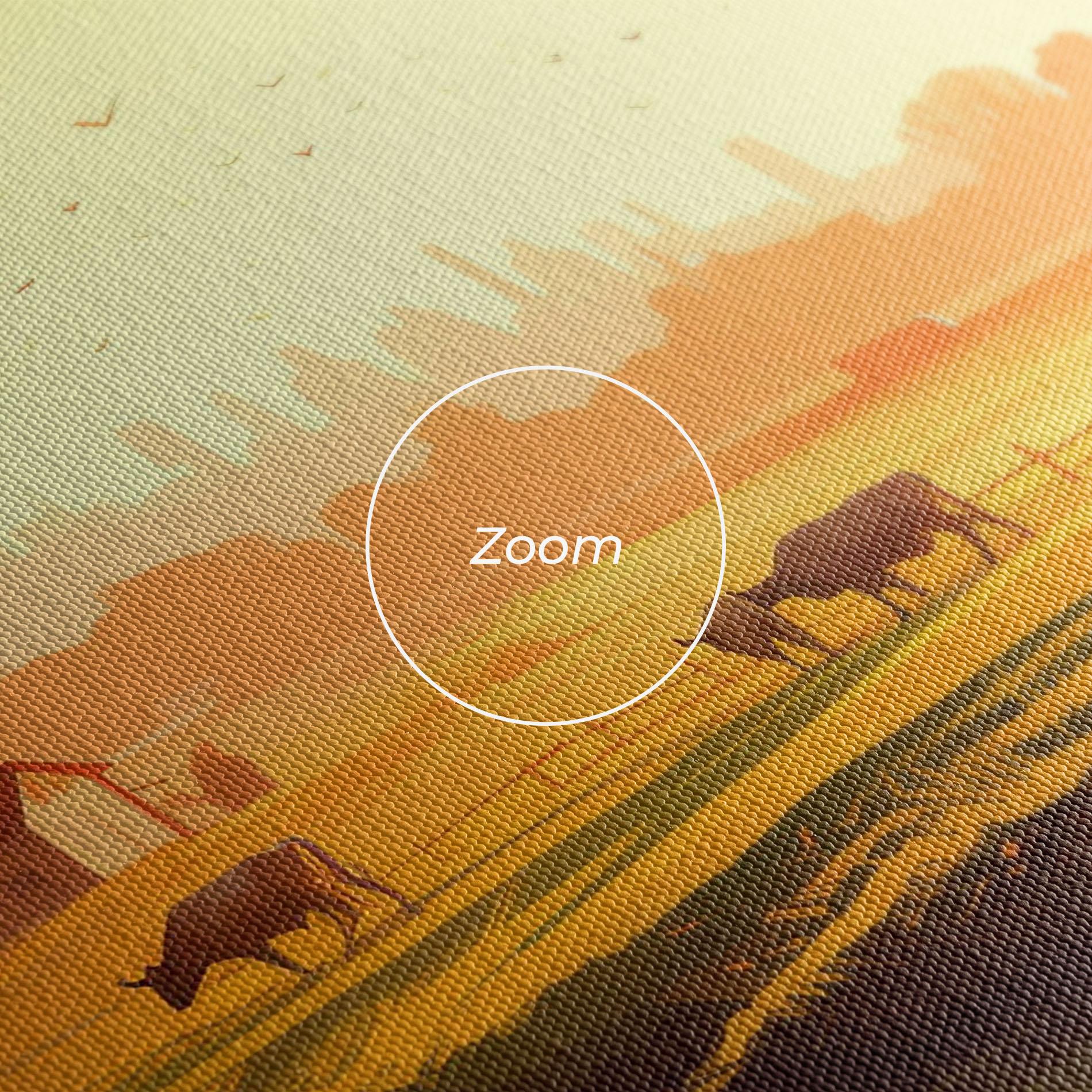 Tablou Canvas Sunlight Cows mockup 3