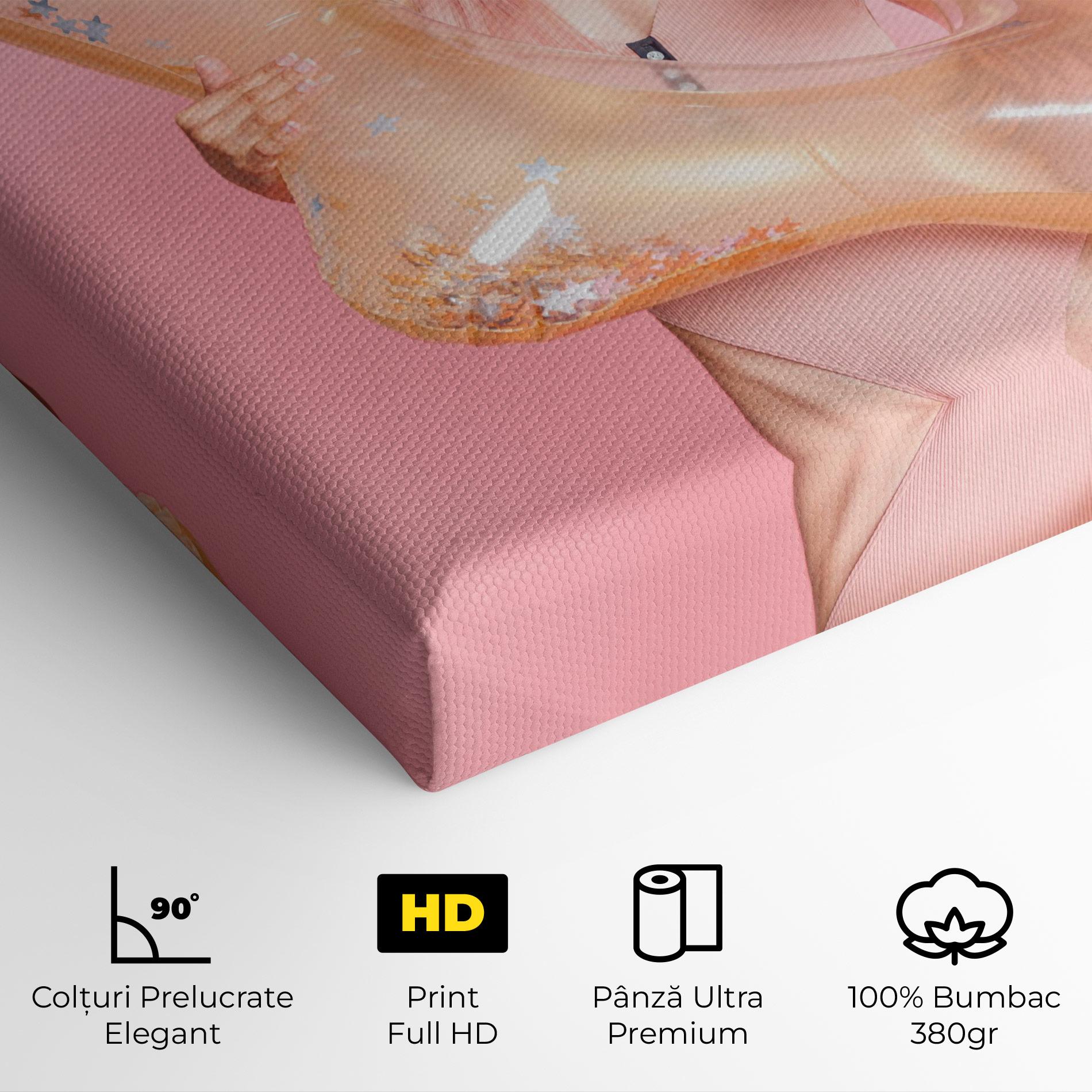 Tablou Canvas Joyful Pink Woman mockup 4