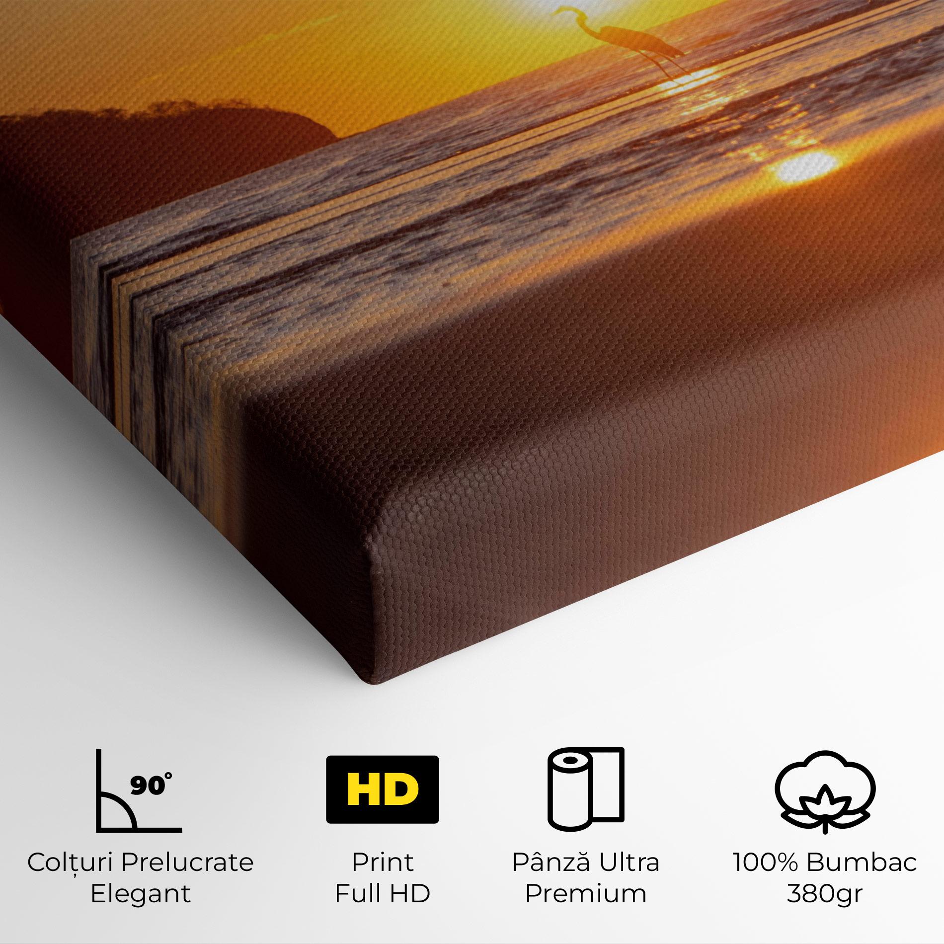 Tablou Canvas Sunset Bird Silhouette mockup 4