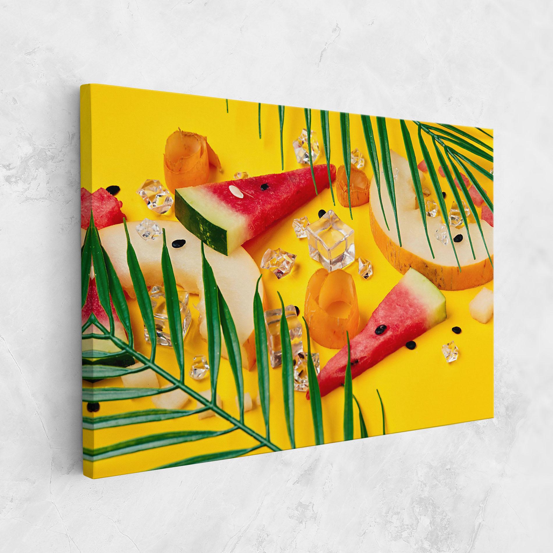 Tablou Canvas Ice Cubes Fruits mockup 1
