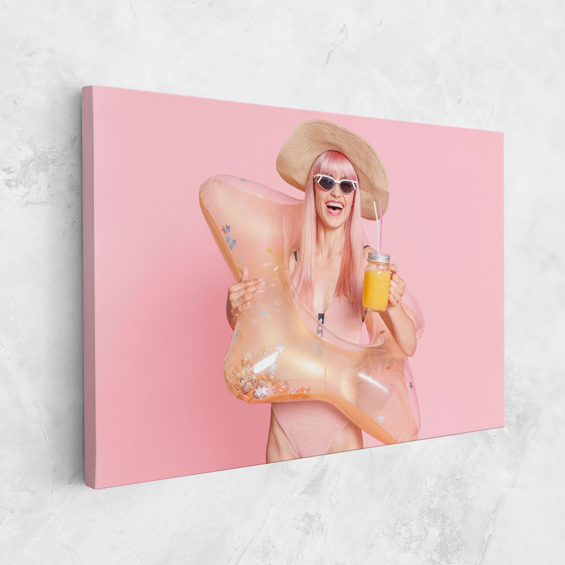 Joyful Pink Woman mockup 1