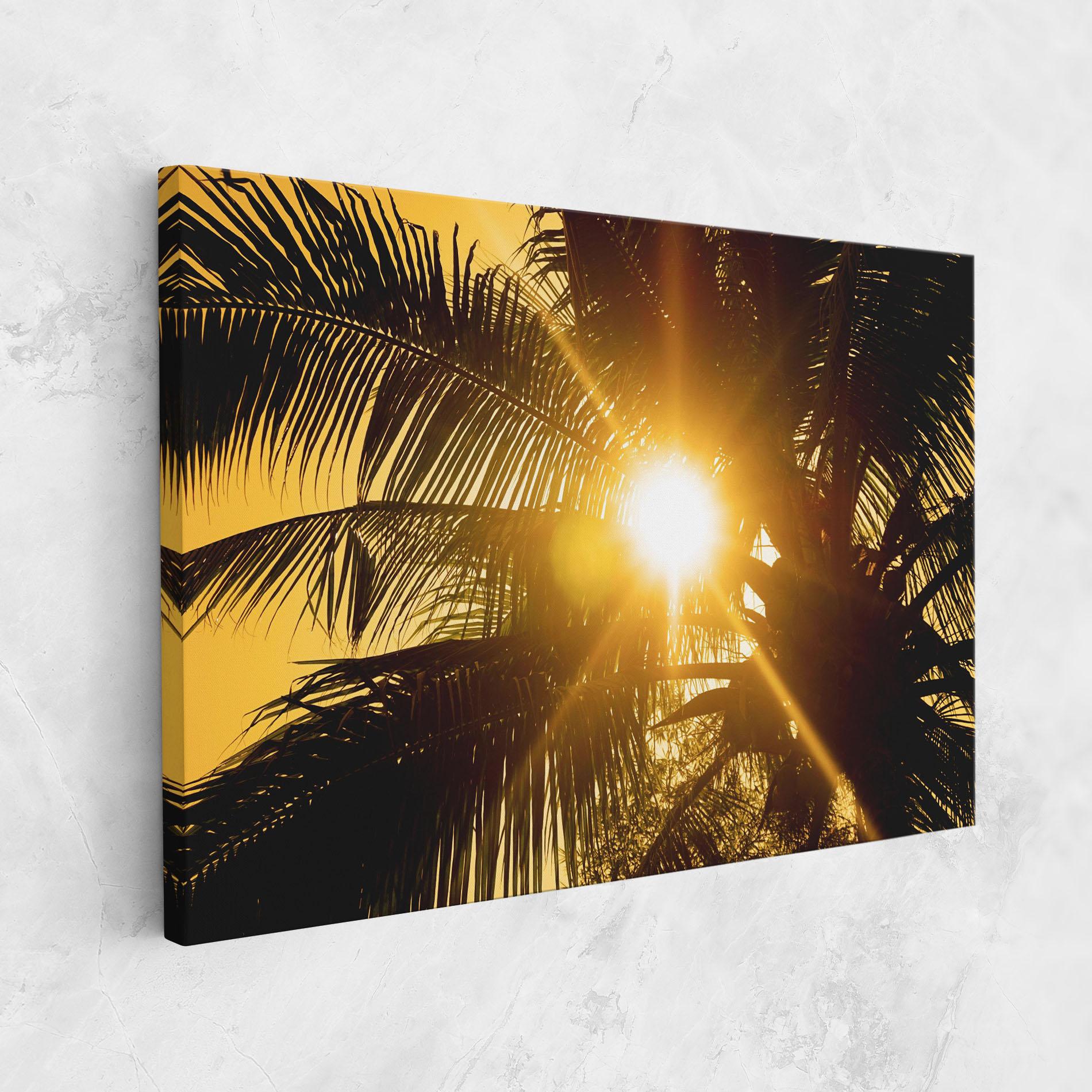 Tablou Canvas Palm Trees Sun mockup 1