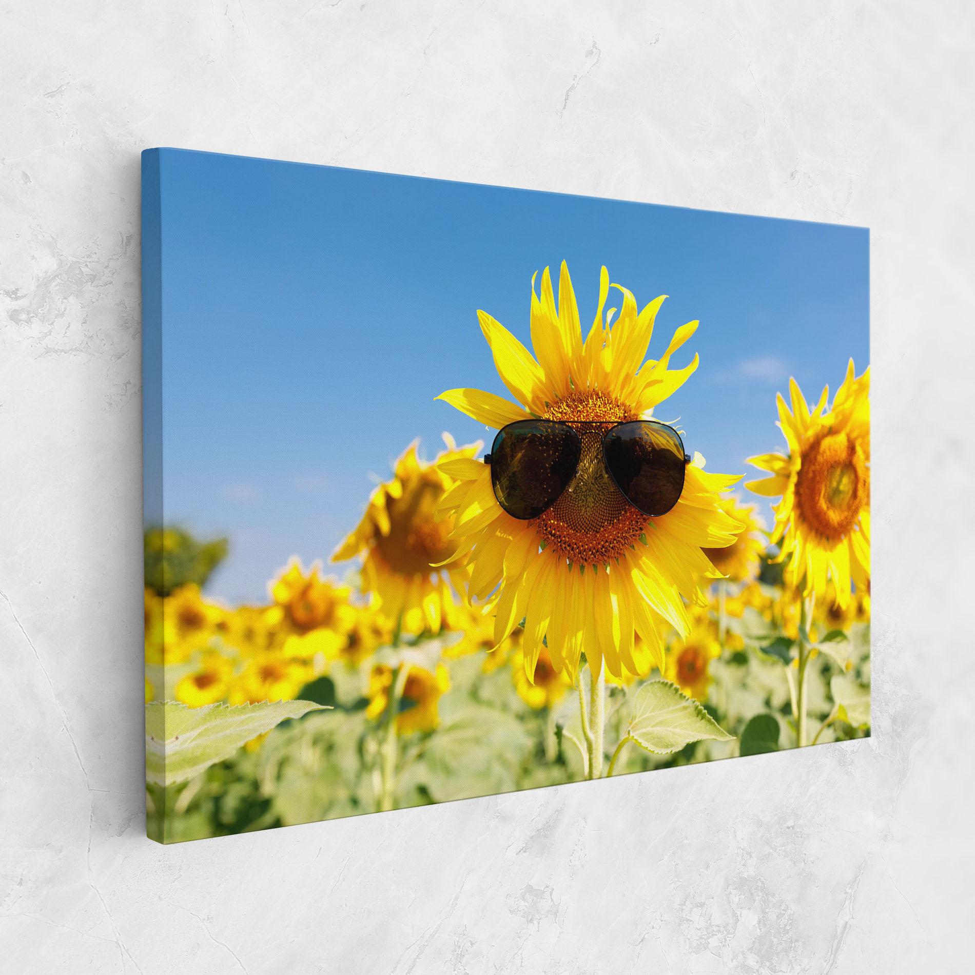 Tablou Canvas Sun Flower Glasses mockup 1