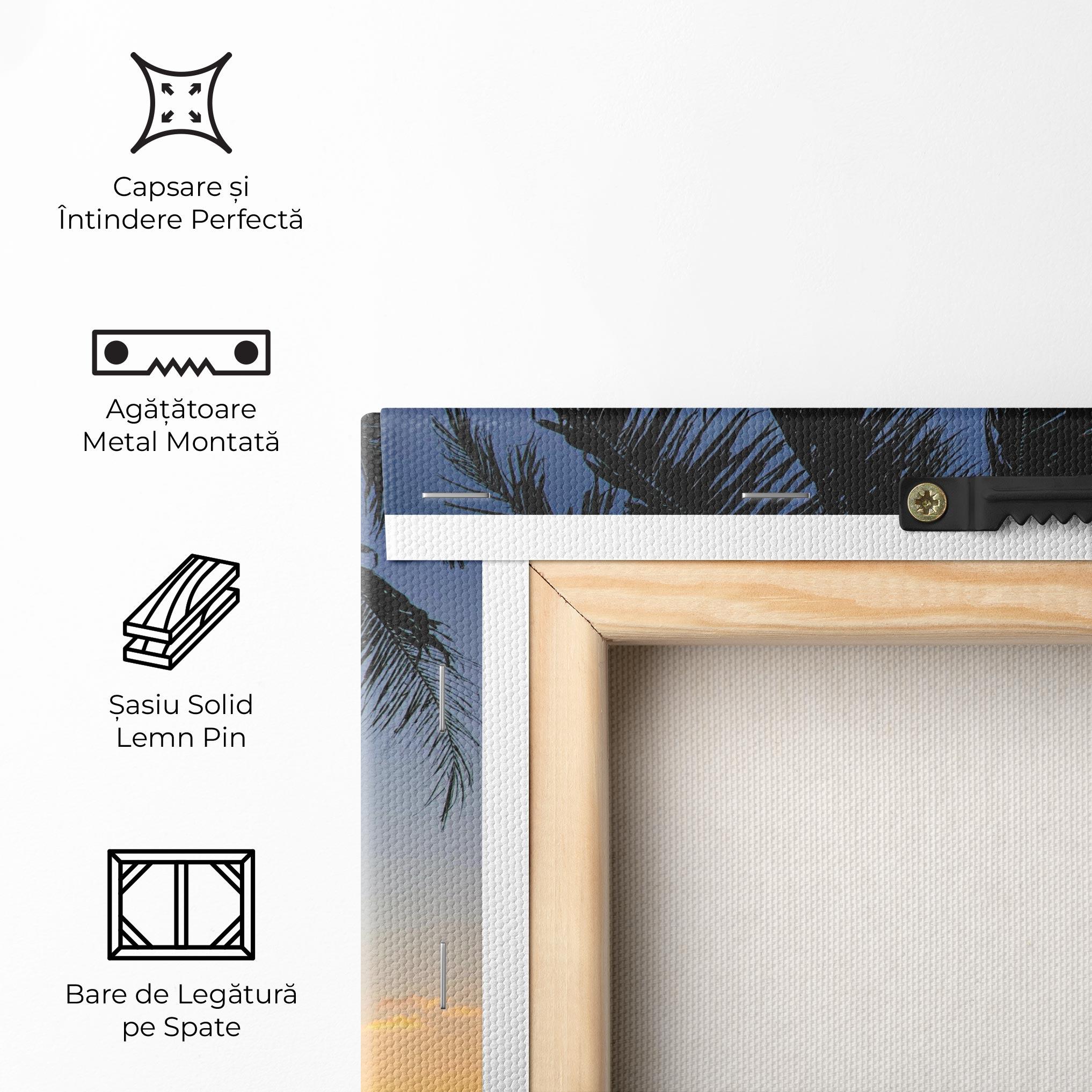 Tablou Canvas Palm Tree Silhouette mockup 5