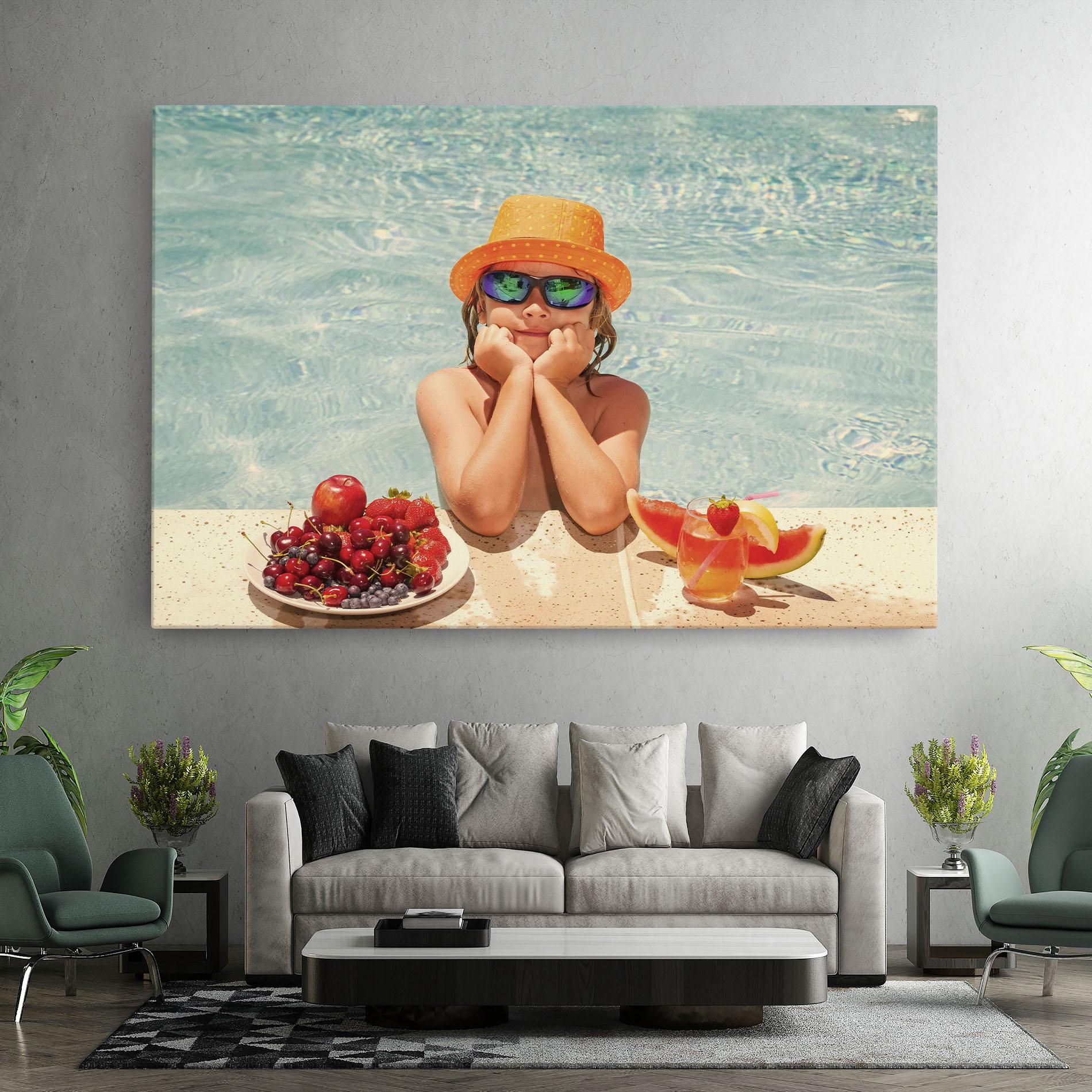 Tablou Canvas Child Swimming mockup 7