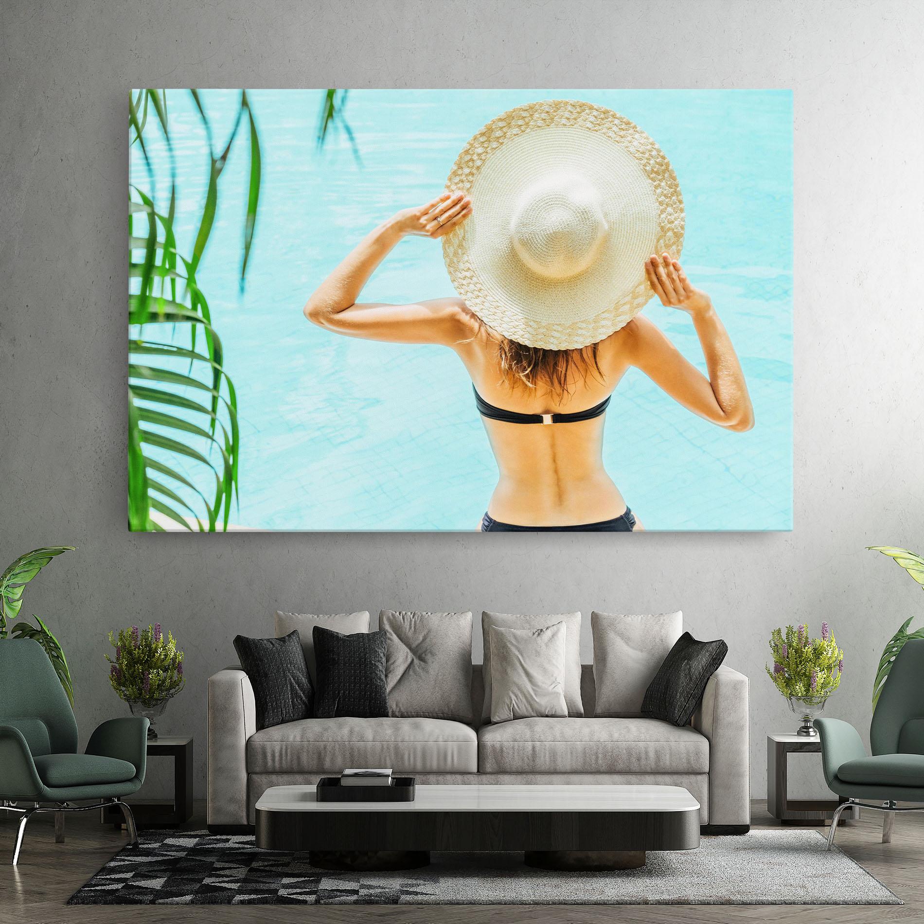 Tablou Canvas Enjoying Swimming Pool mockup 7