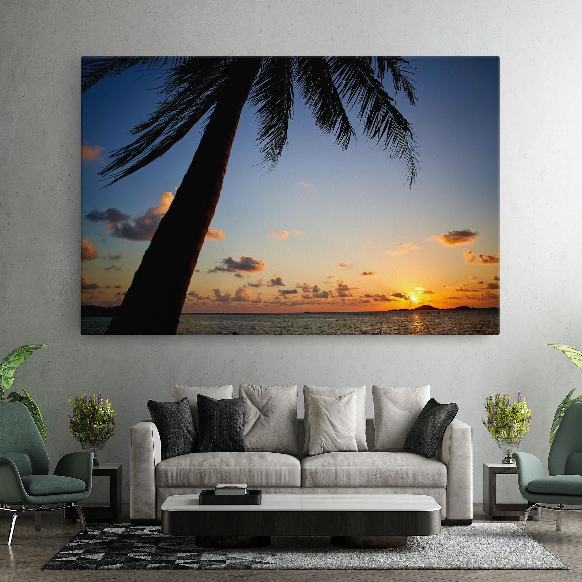 Tablou Canvas Palm Tree Silhouette mockup 7