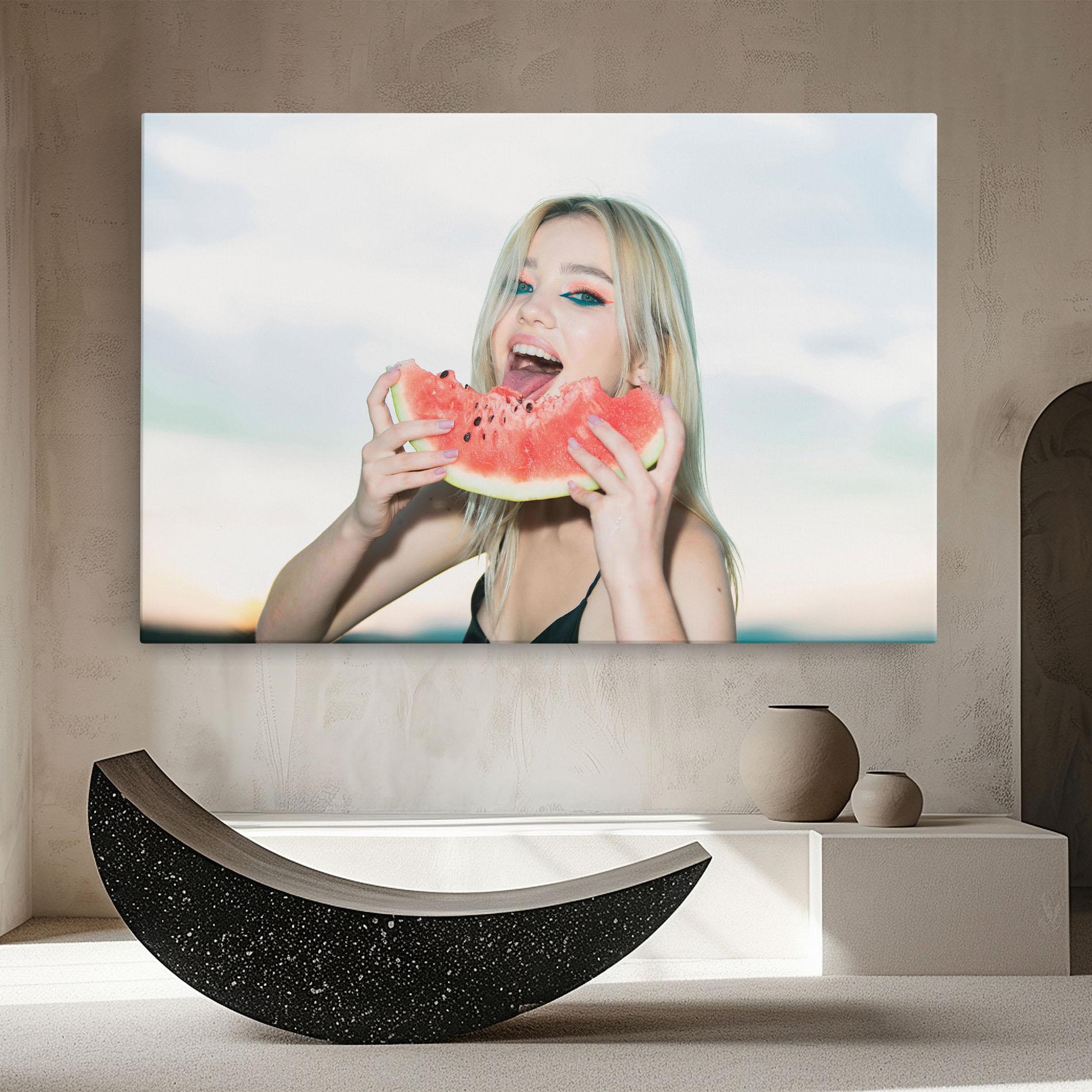 Tablou Canvas Eating Watermelon mockup 8