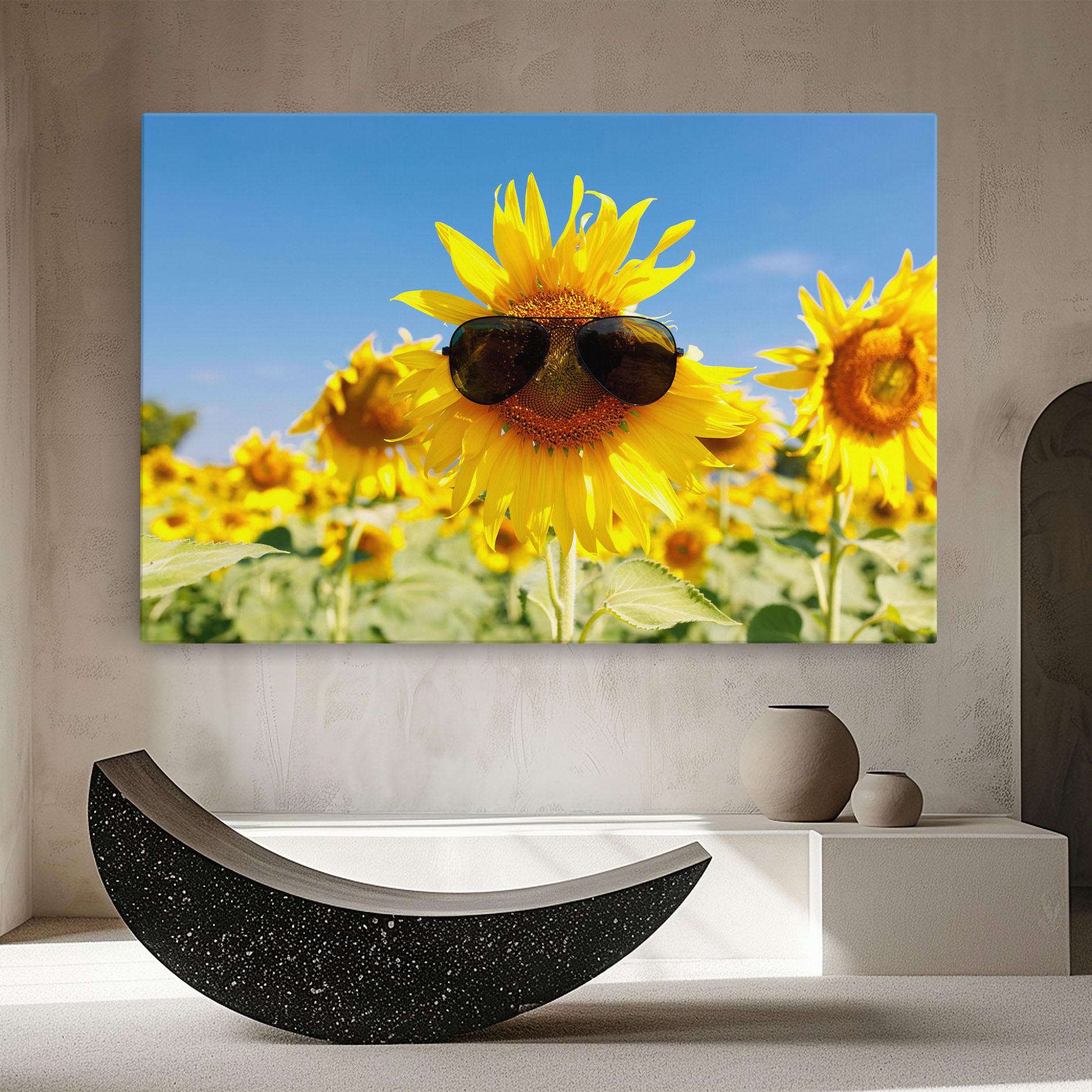 Tablou Canvas Sun Flower Glasses mockup 8