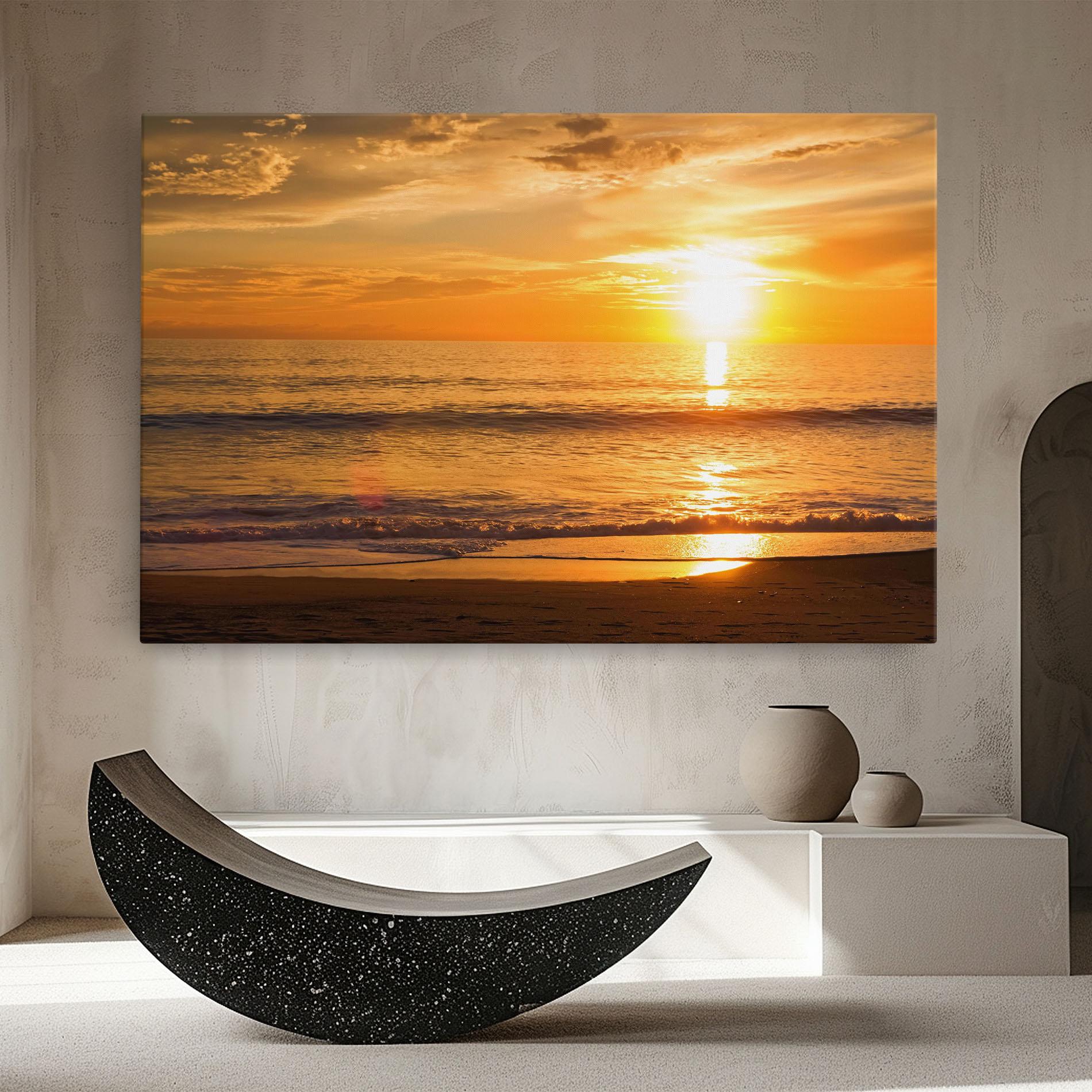 Tablou Canvas Sunset Ocean Coast mockup 8