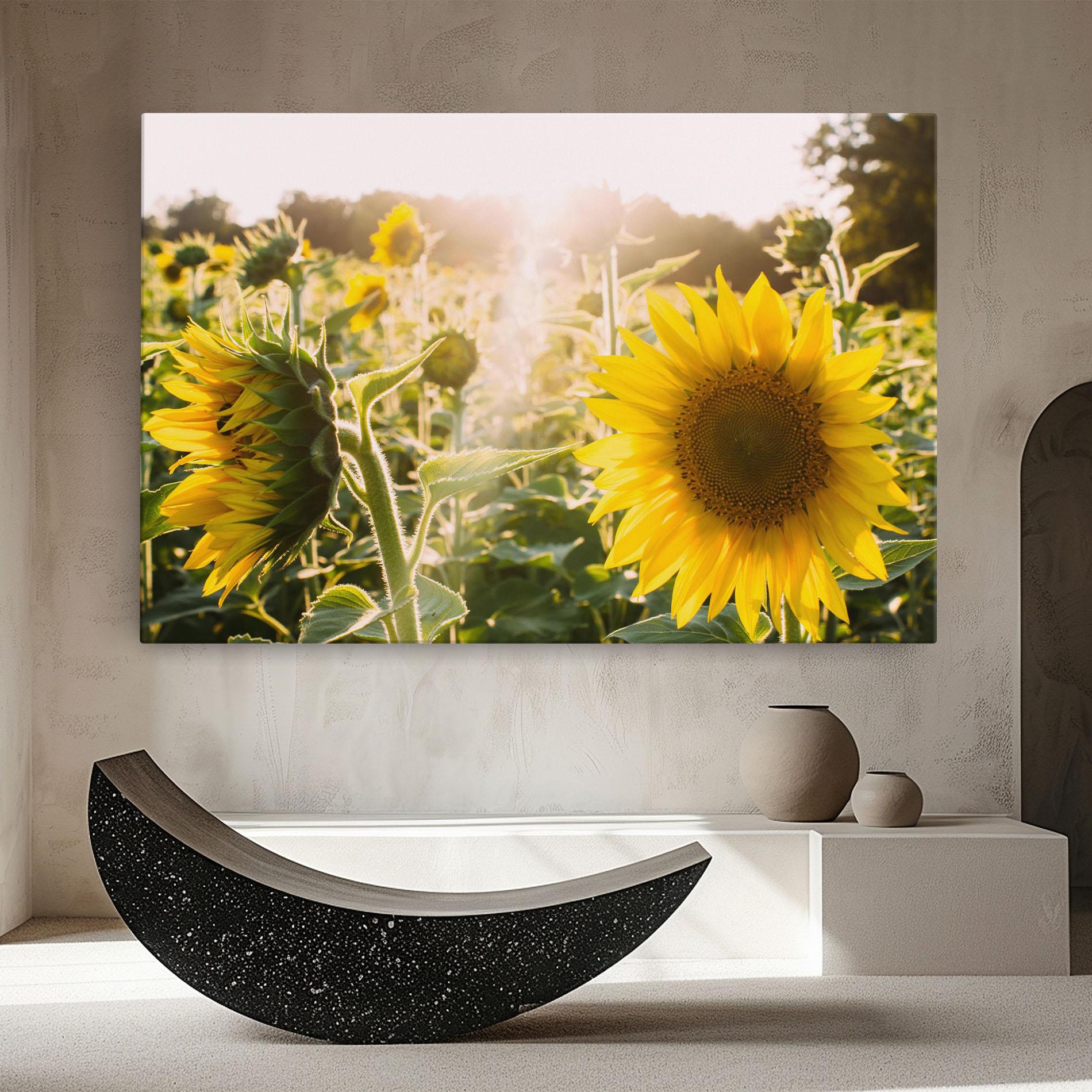 Tablou Canvas Yellow Sun Flower mockup 8