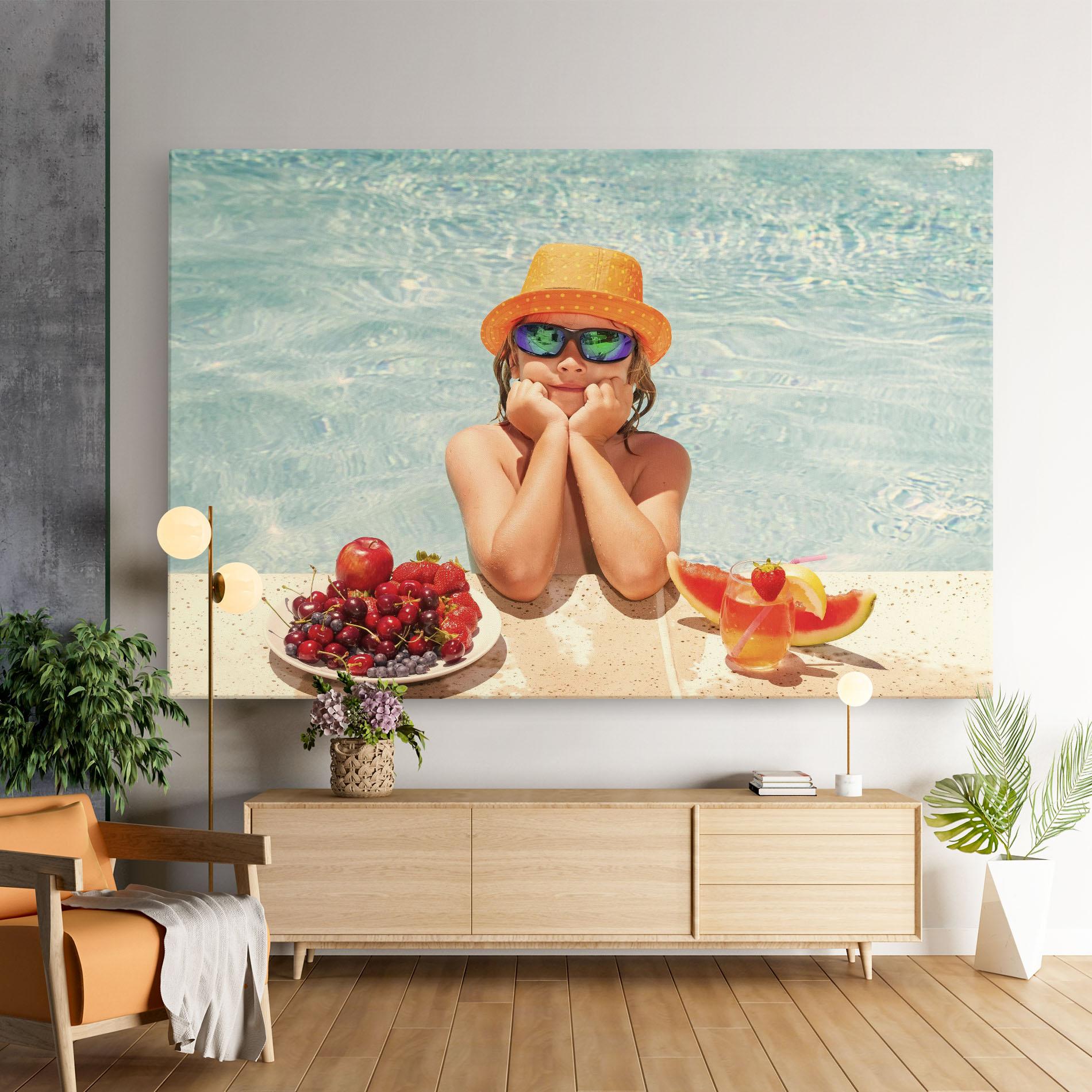 Tablou Canvas Child Swimming mockup 9